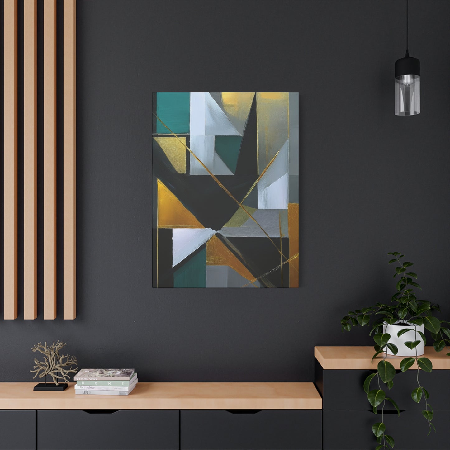 Abstract Geometric Painting Print Canvas 20x24,20x30,24x30 24x32,24x36,30x40 32x48,36x48,40x60 Pine-Wood Inner Frame ABS-77