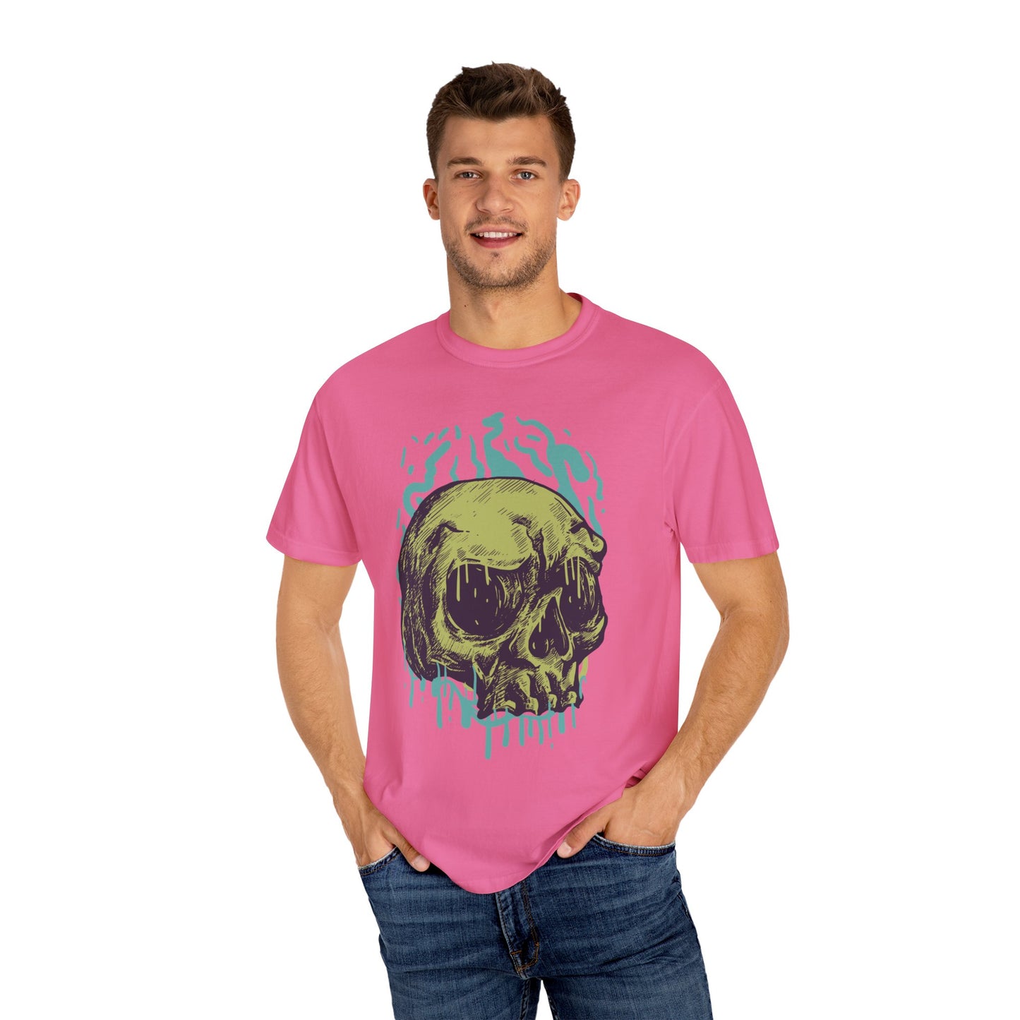 Tee-shirt unisexe en coton avec tête de mort 