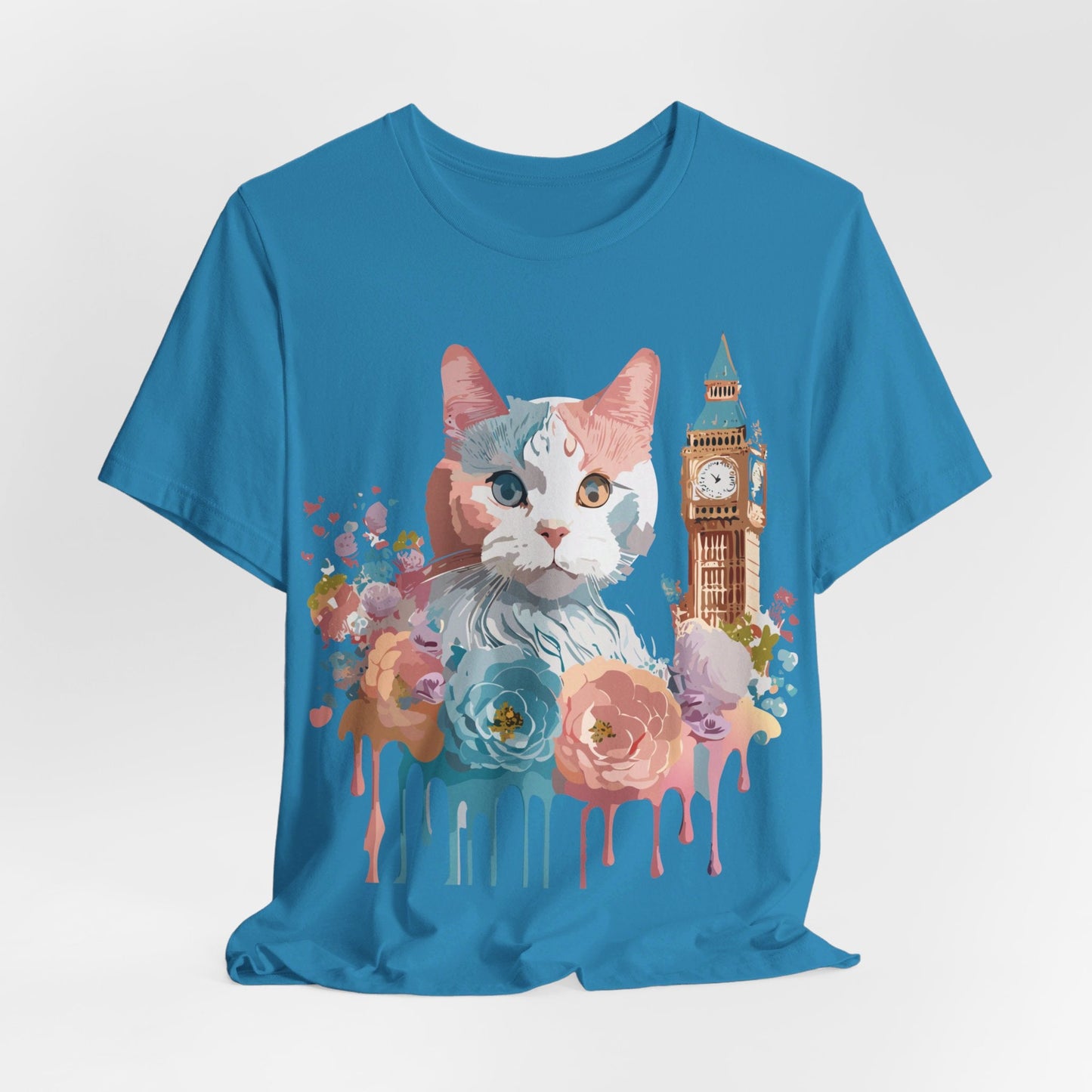Unisex Cat Graphic Tee With Vintage Inspired Art By Adelpha Brand