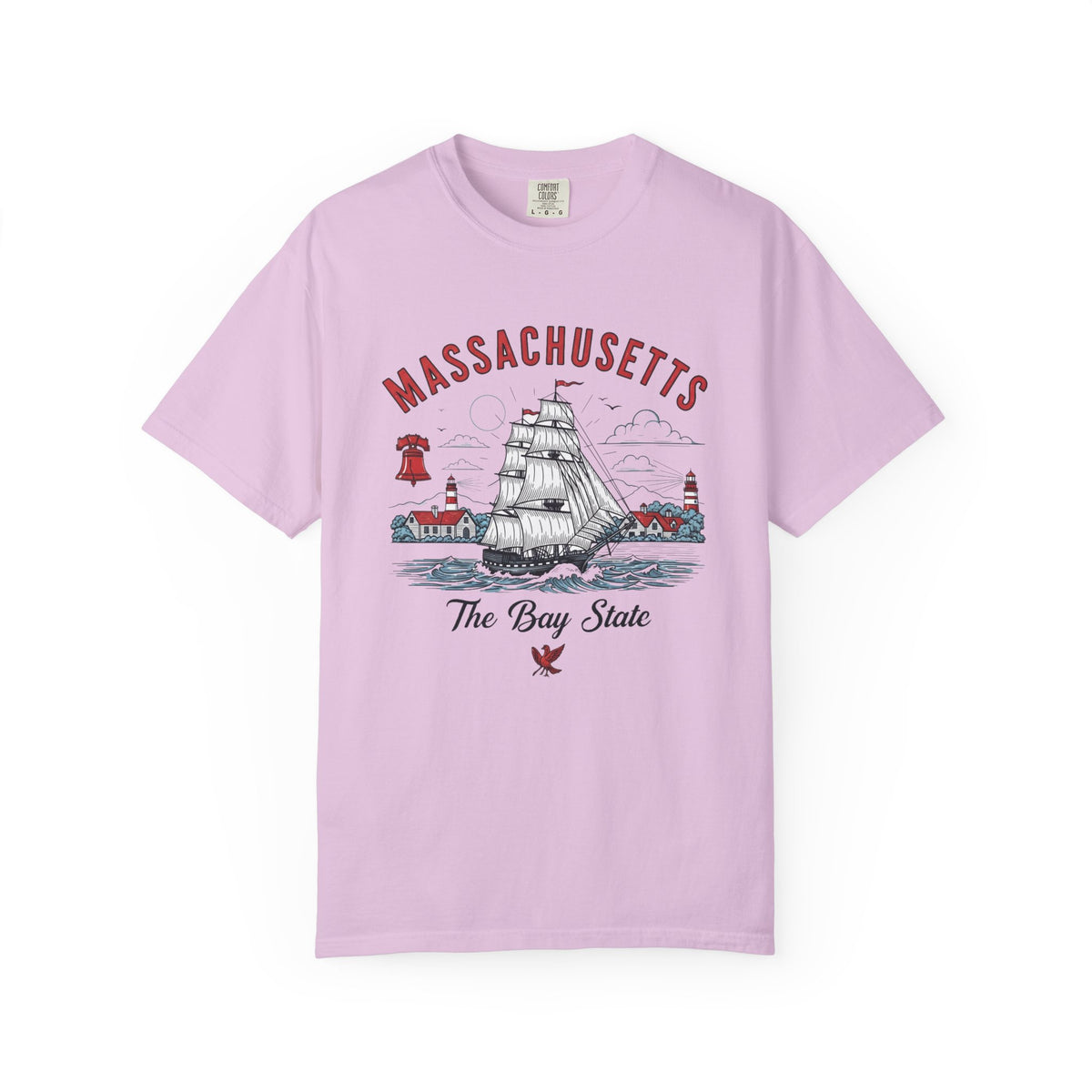 Massachusetts State Vintage Travel Tourist Graphic Tee Unisex 100 Cotton Comfort Colors T-Shirt