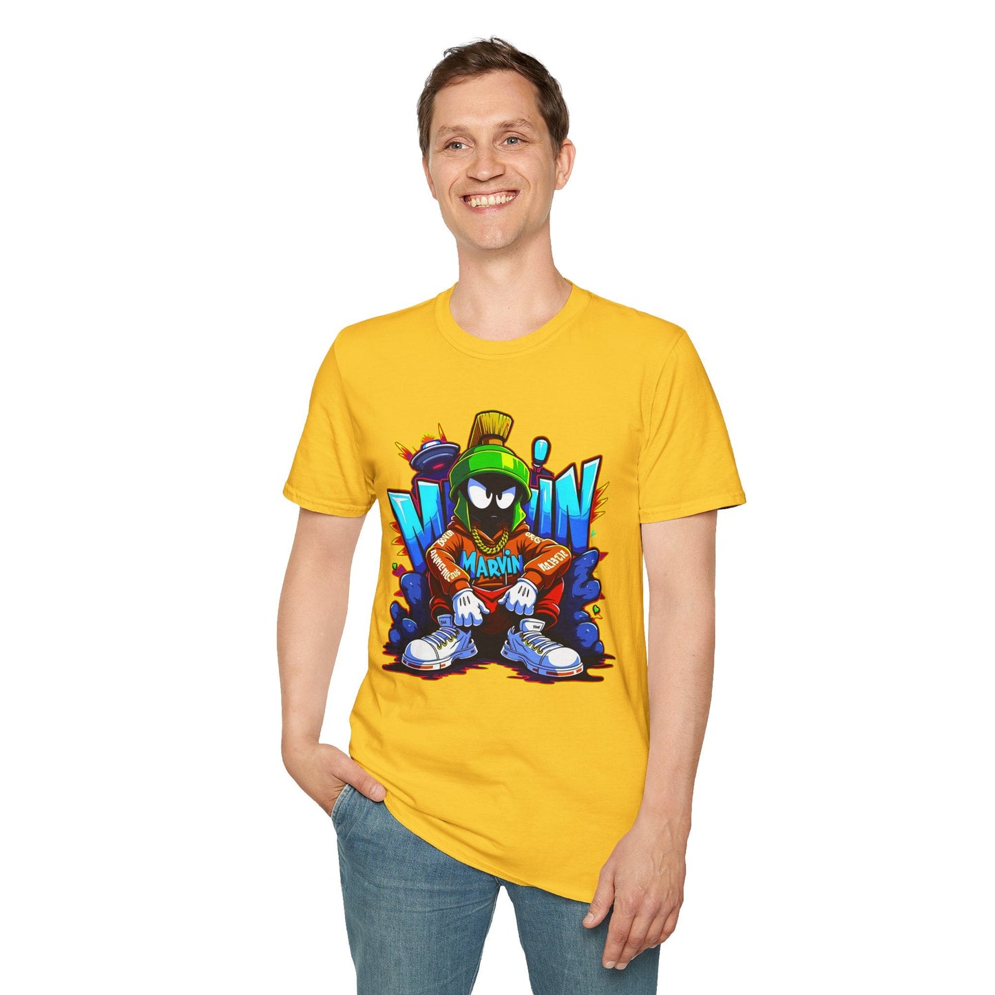 Unisex Cartoon T Shirt With Funny Animals Animation Graphic Gildan Softstyle 64000
