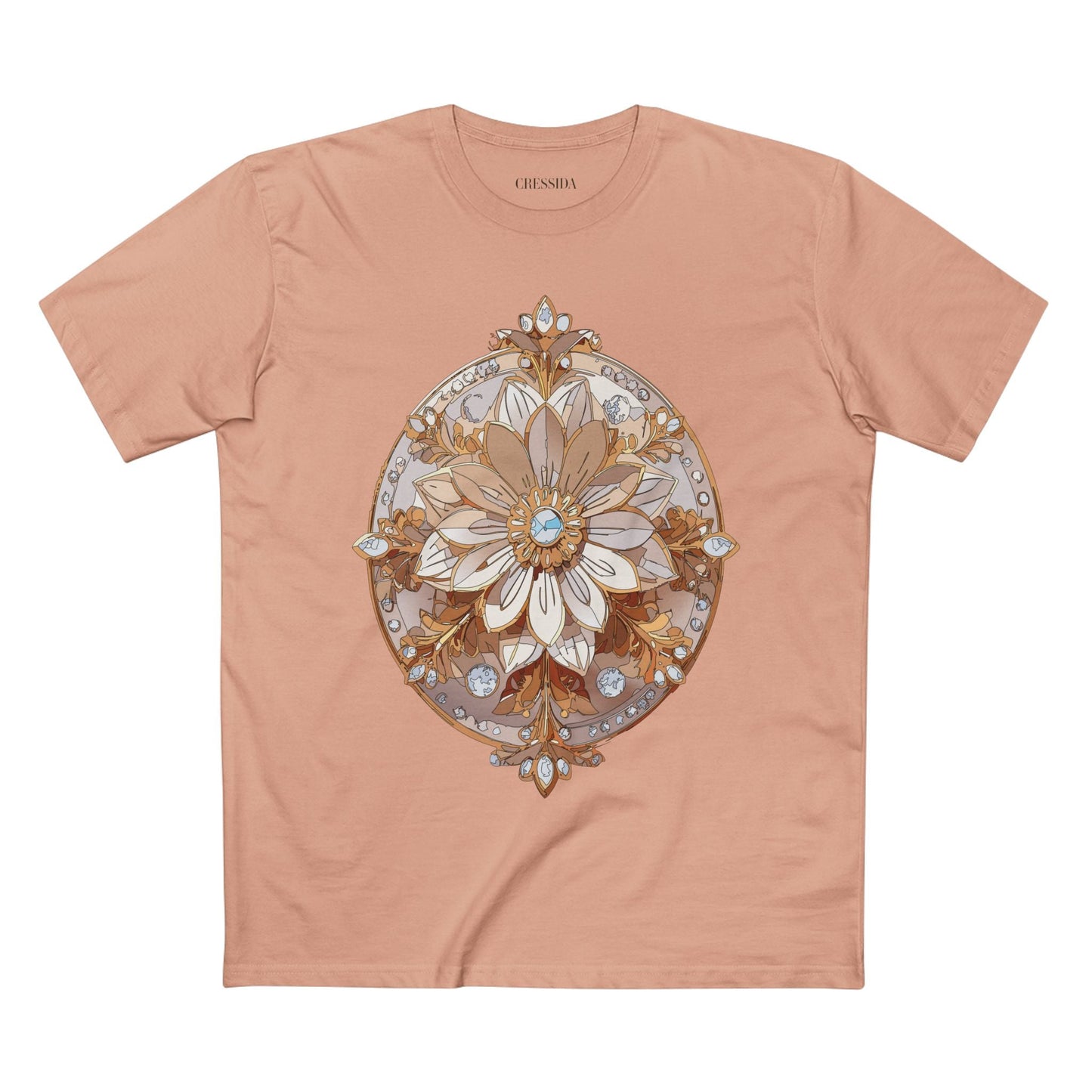 Floral Graphic T-Shirt Unisex 100 Cotton Art Design with Antique Flowers Tee 12