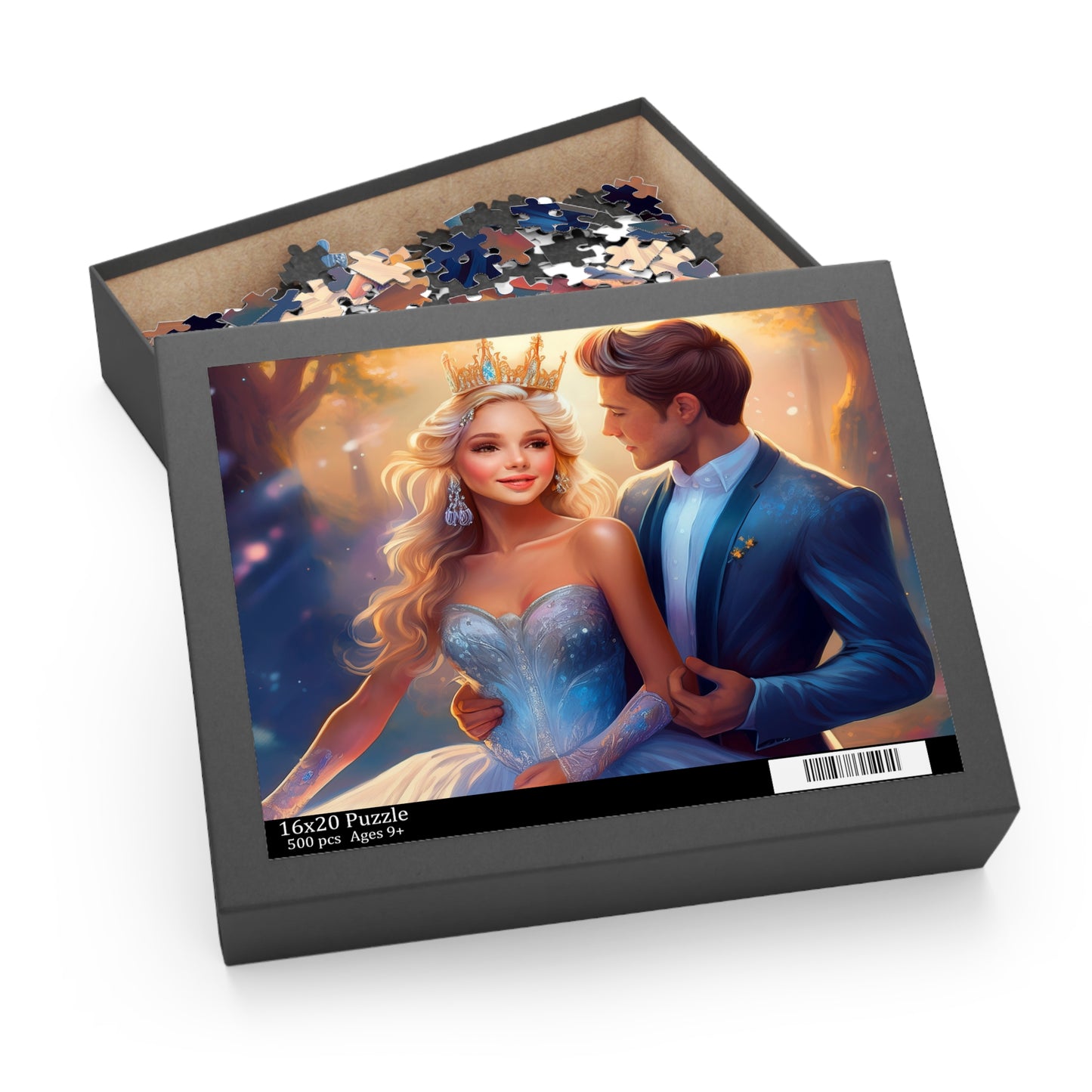 Prince and Princess Puzzle 500-Chipboard Pieces in Box | Kids Puzzles Size: 16" x 20",  Ages 9+ and Family pn39