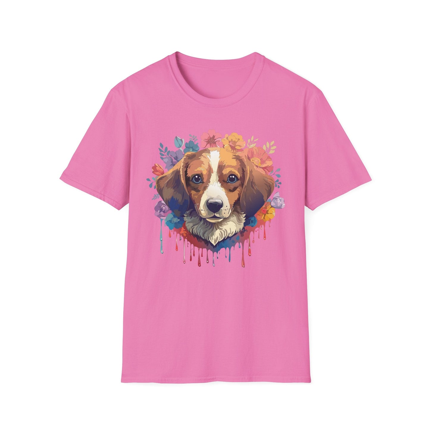 Unisex Dog Shirt Animal Print Tee Gildan Softstyle 64000 Cotton