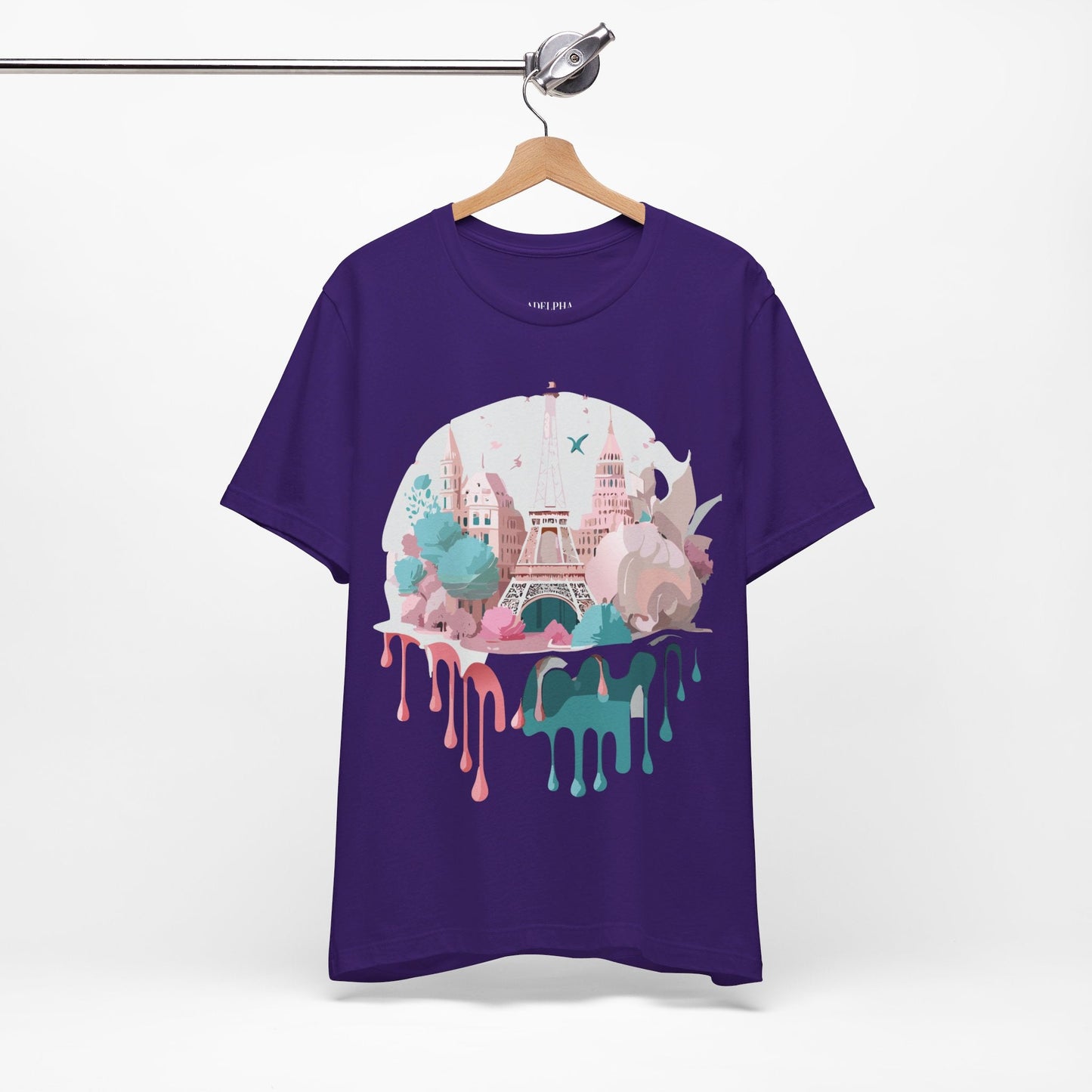 Paris Tourist Shirt Graphic Tee Unisex Jersey Short Sleeve Adelpha Vintage Art Design