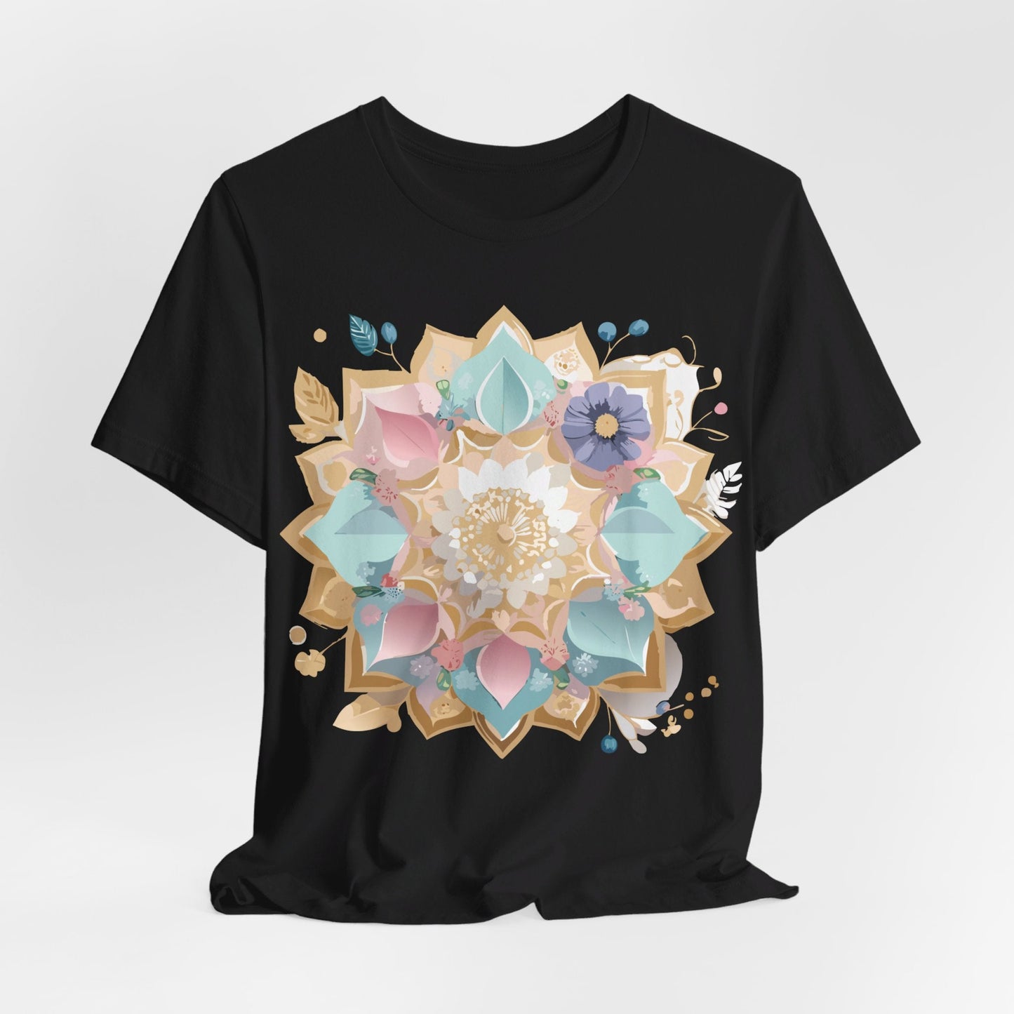 Mandala Graphic Unisex 100 Cotton Vintage Floral Artwork Tee 16