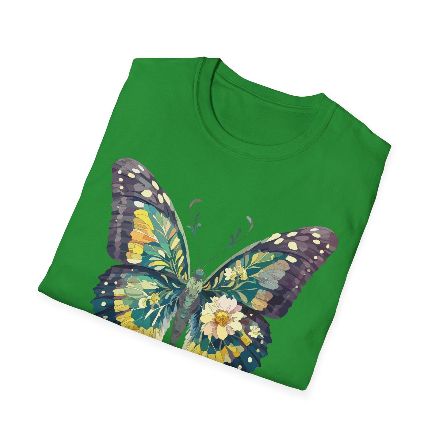 Butterfly Shirt Unisex Monarch Print T Shirt Gildan Softstyle 64000 Lightweight Tee