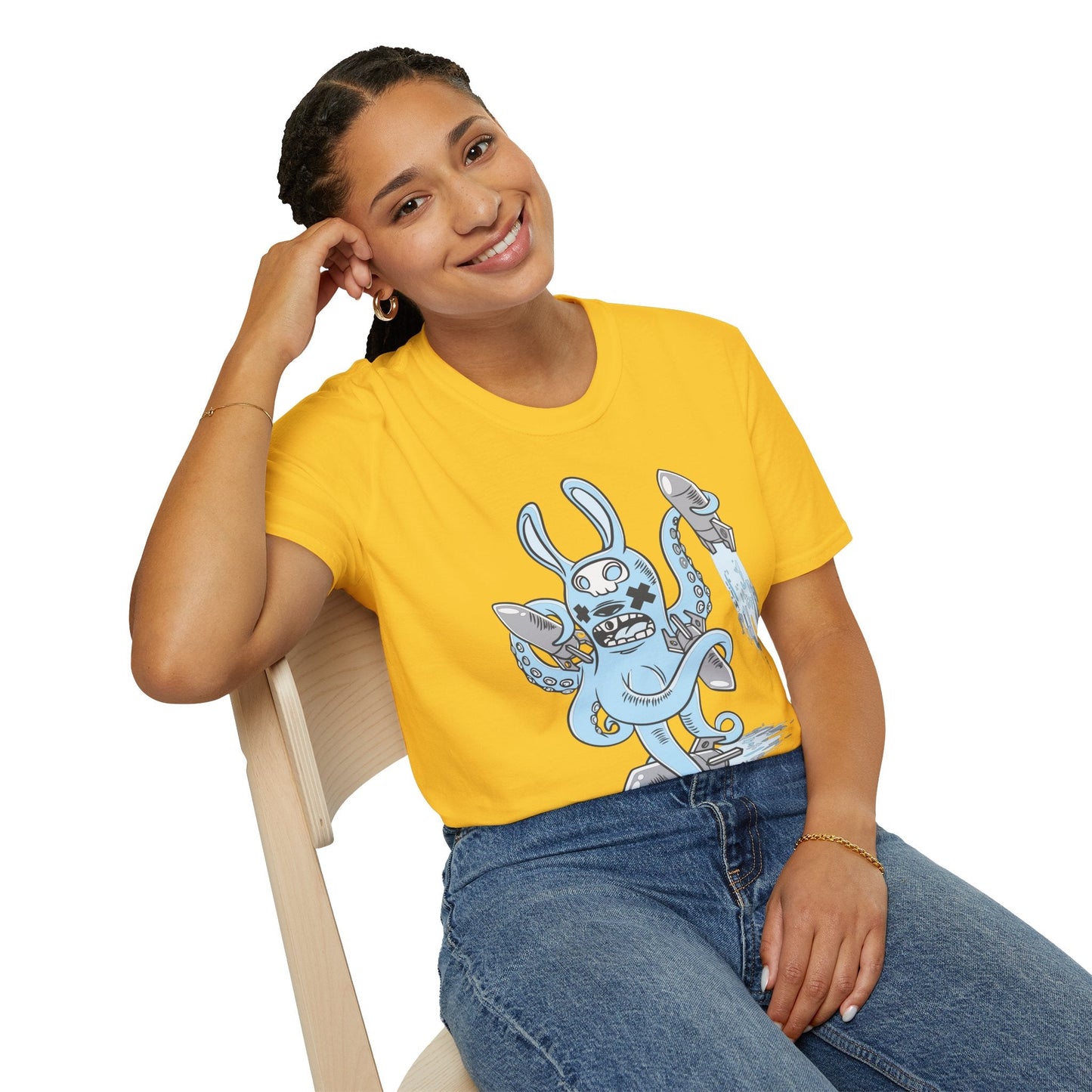 Cartoon T Shirt Unisex Animation Tee Funny Art Design Gildan Softstyle 64000 Premium Cotton