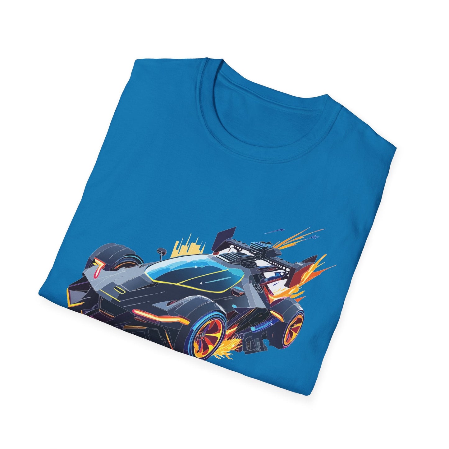Unisex Car T Shirt With Cars Design Hot Wheels Graphic Tee Gildan Softstyle 64000