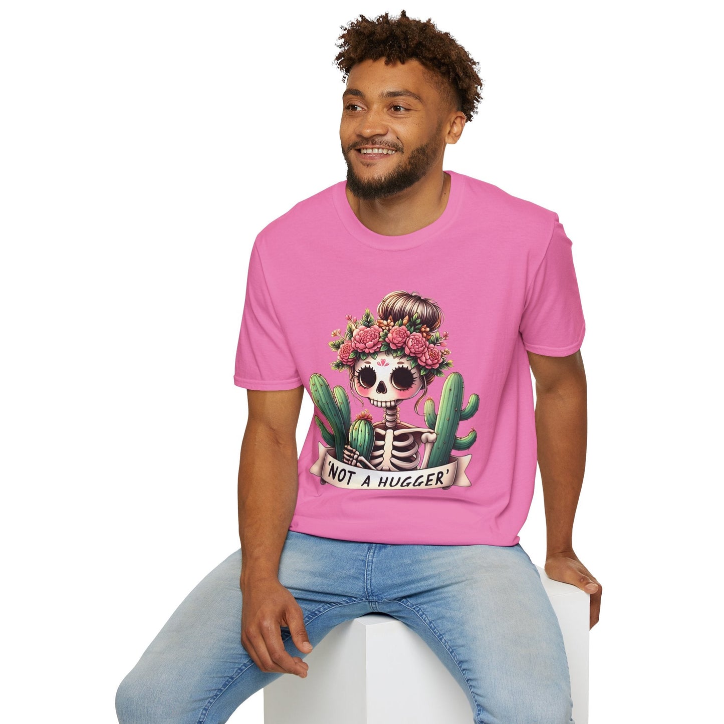 Skull Tee Shirt Unisex Skeleton Design Softstyle Cotton Tee Light Breathable Comfort Gildan 64000