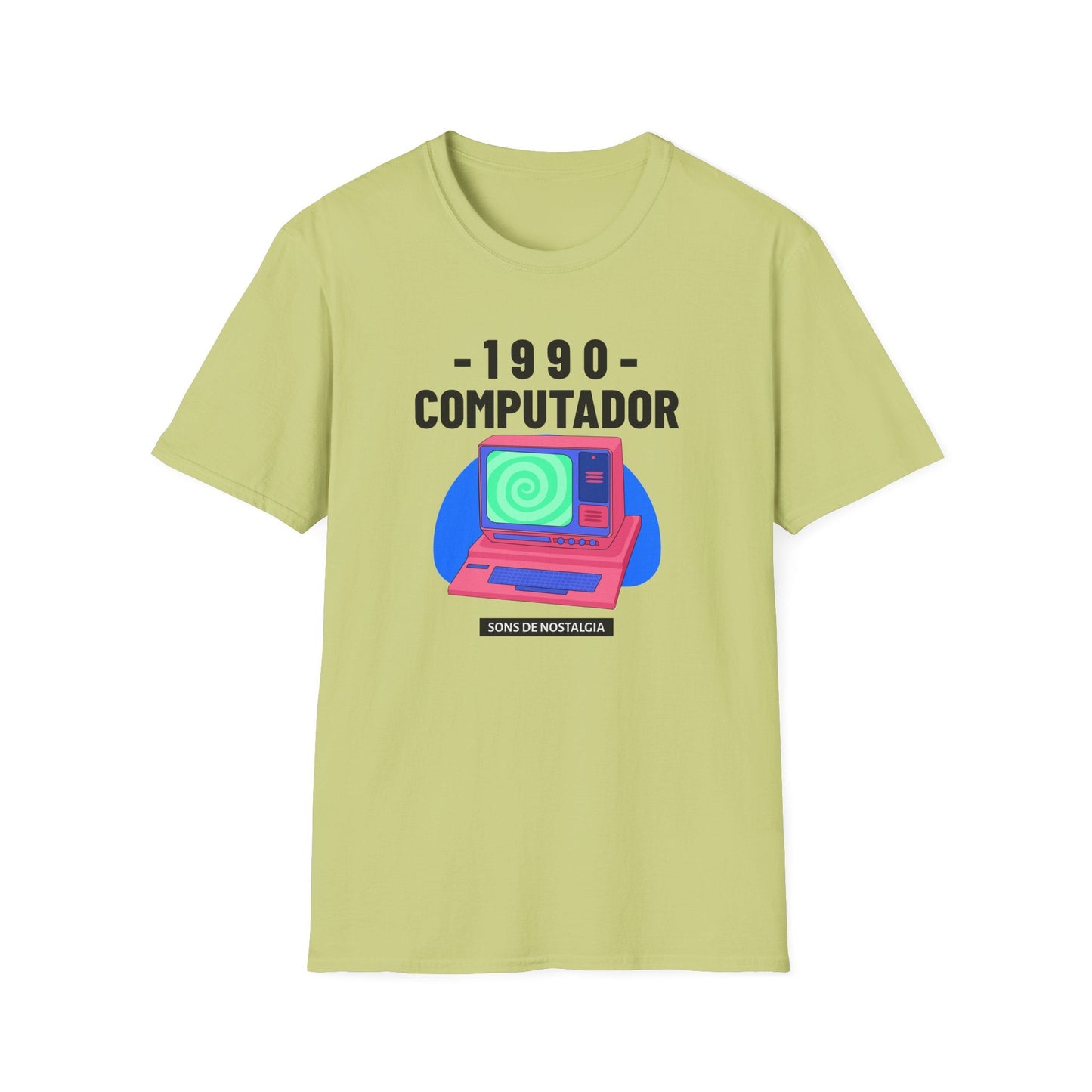 1990 Computador Retro T-Shirt Unisex Cotton Vintage Computer Graphic Tee