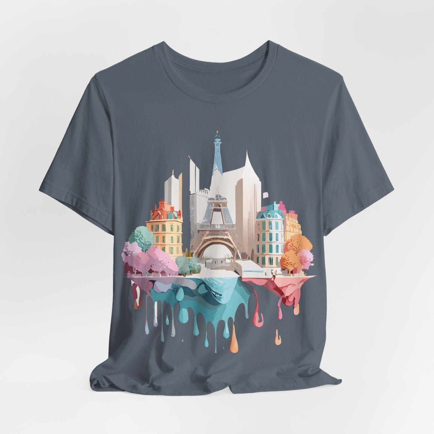Paris Tourist Graphic Tee Unisex Jersey Short Sleeve by Art Design Vintage Inspired