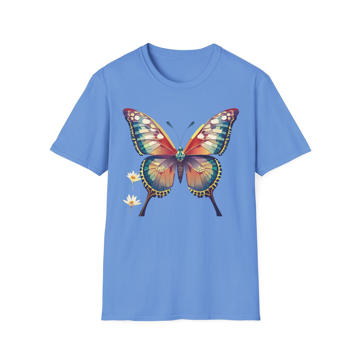 Butterfly Watercolor T-Shirt — Vibrant Multicolor Butterfly Tee for Spring Graphic Tee Unisex 100 Cotton Gildan T-Shirt