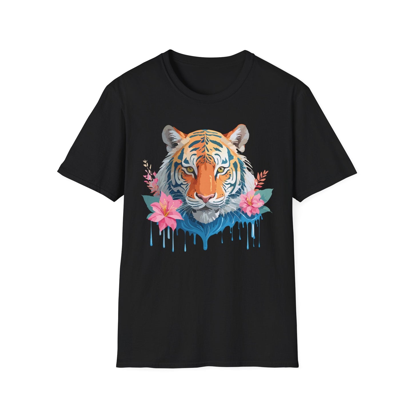 Tiger Unisex Softstyle T Shirt 100 Percent Cotton Gildan 64000 Animal Tee