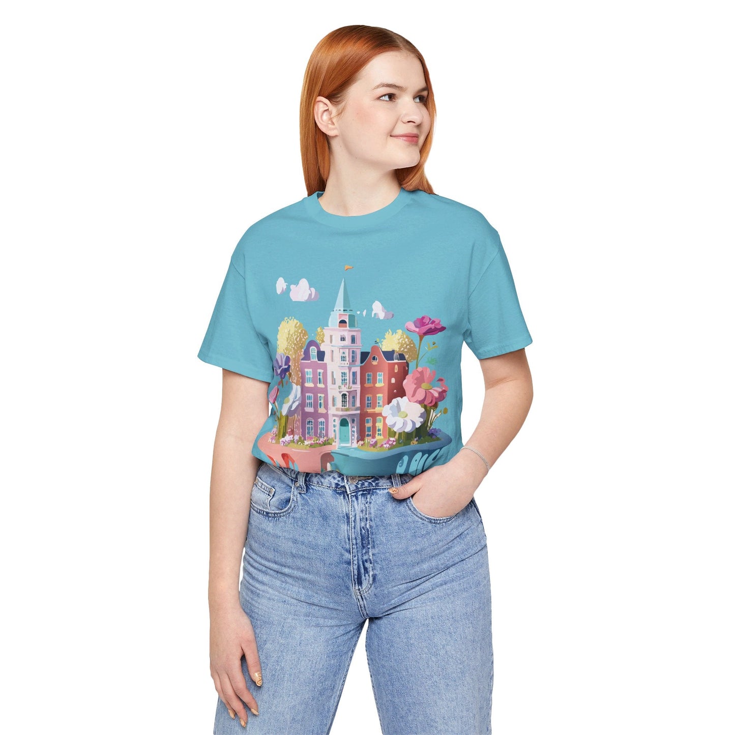 Amsterdam Tourist Shirt Graphic Tee Unisex Vintage Inspired Art Design by Adelpha Short Sleeve