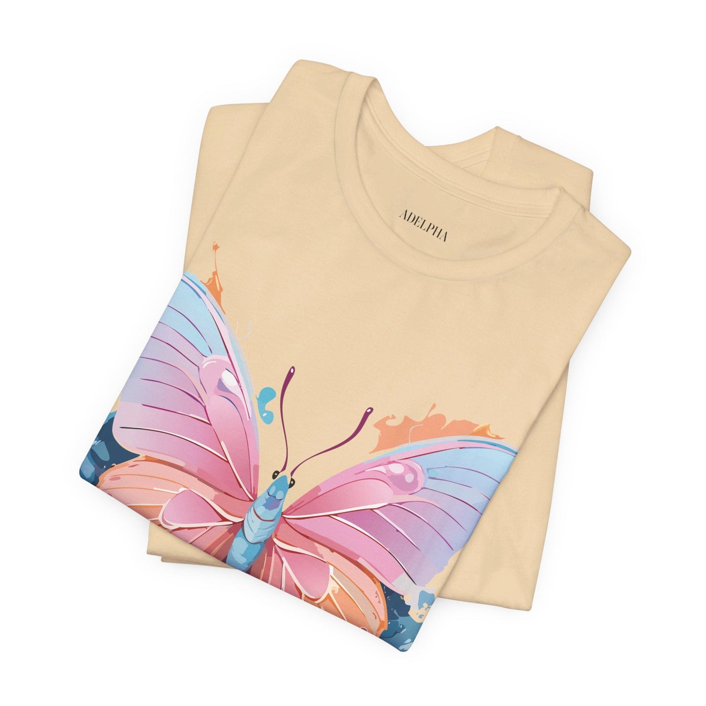 Butterfly Graphic Tee Unisex Short Sleeve Adelpha Vintage Art Shirt