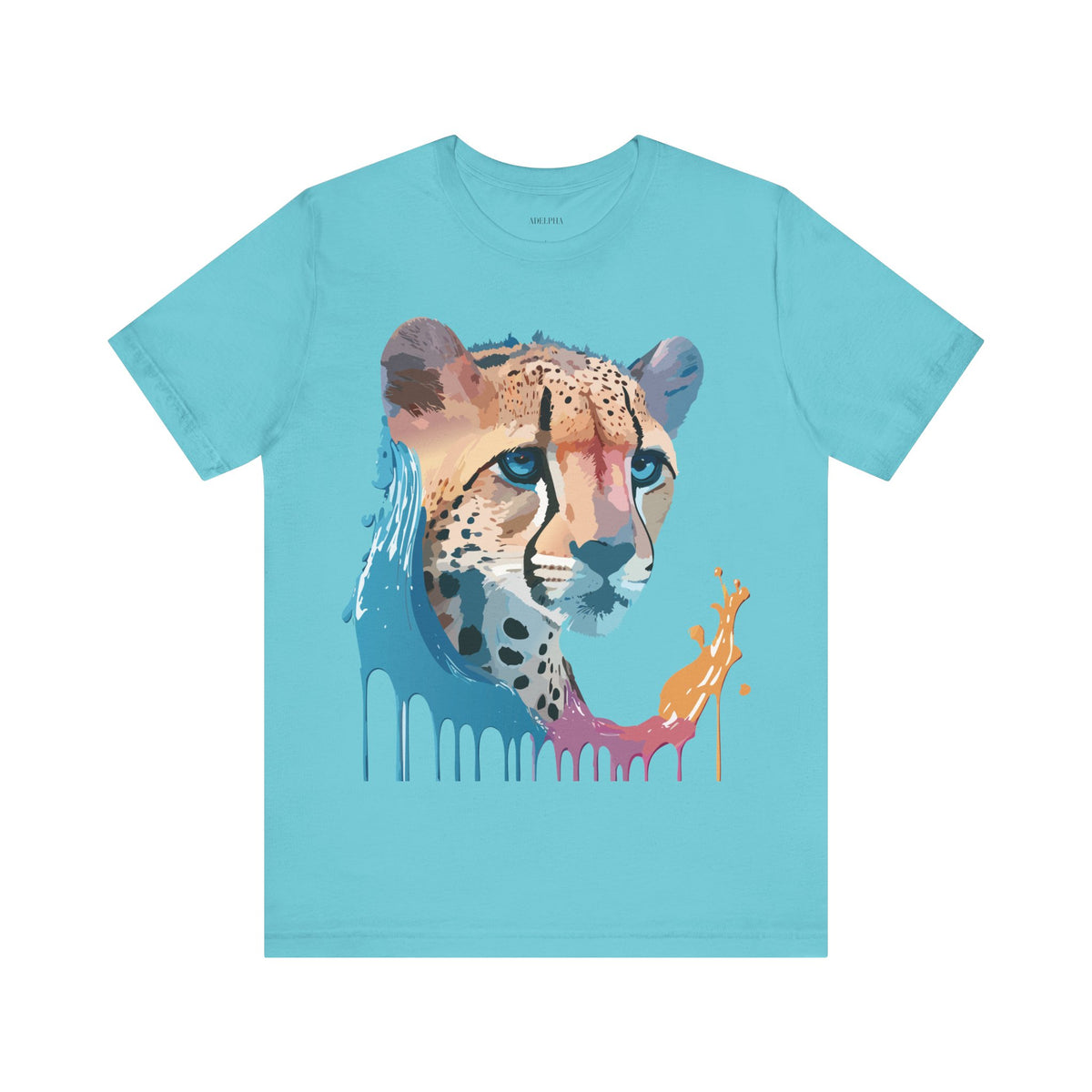 Cheetah Graphic Unisex Cotton Bella+Canvas Tee with Art Animal Design e3