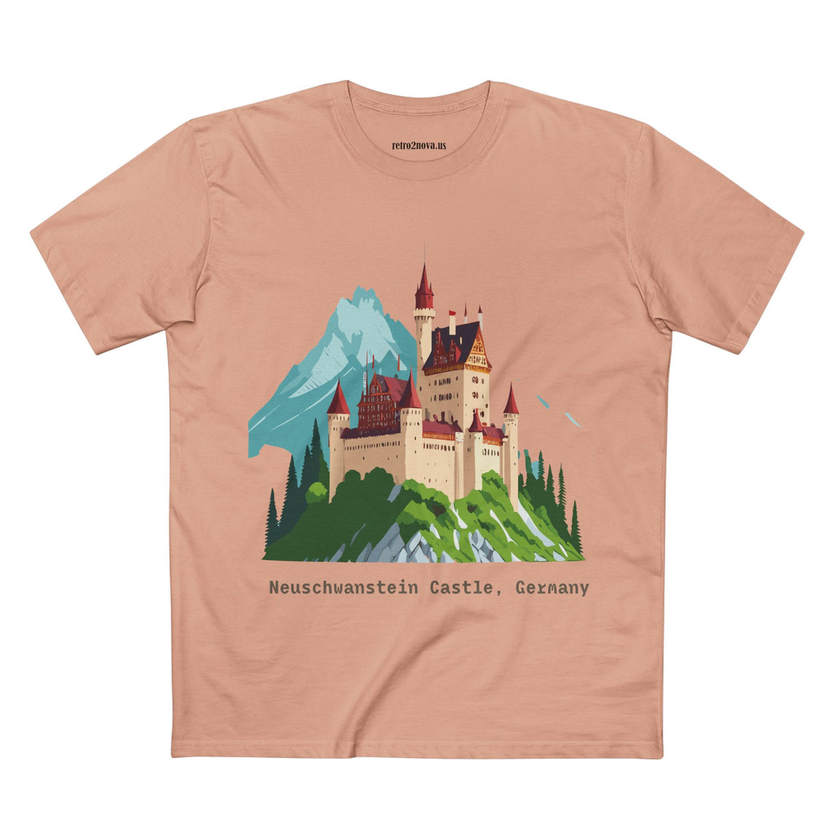 Neuschwanstein Castle Illustration T-Shirt | Germany Travel Tee