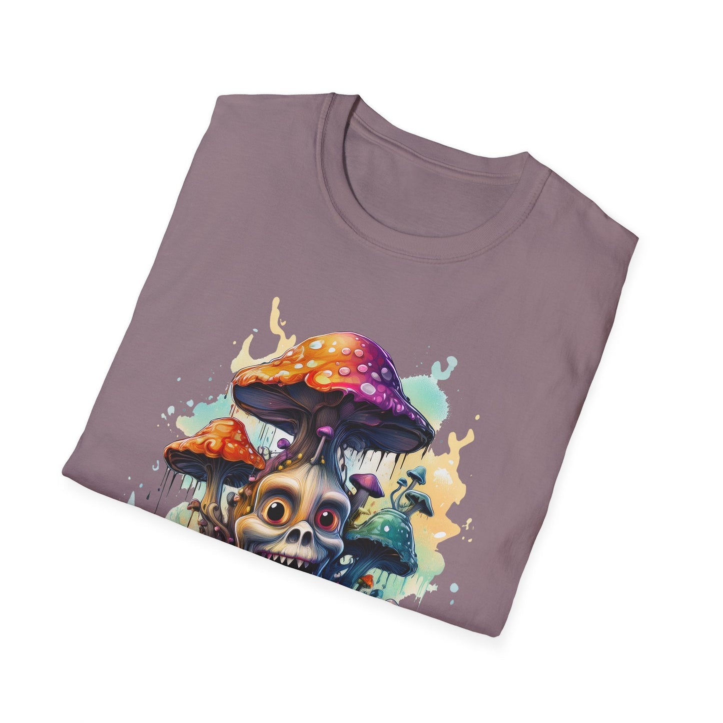 Funny Mashroom Graphic Unisex Softstyle Cotton With Cartoon Illustration Design 6