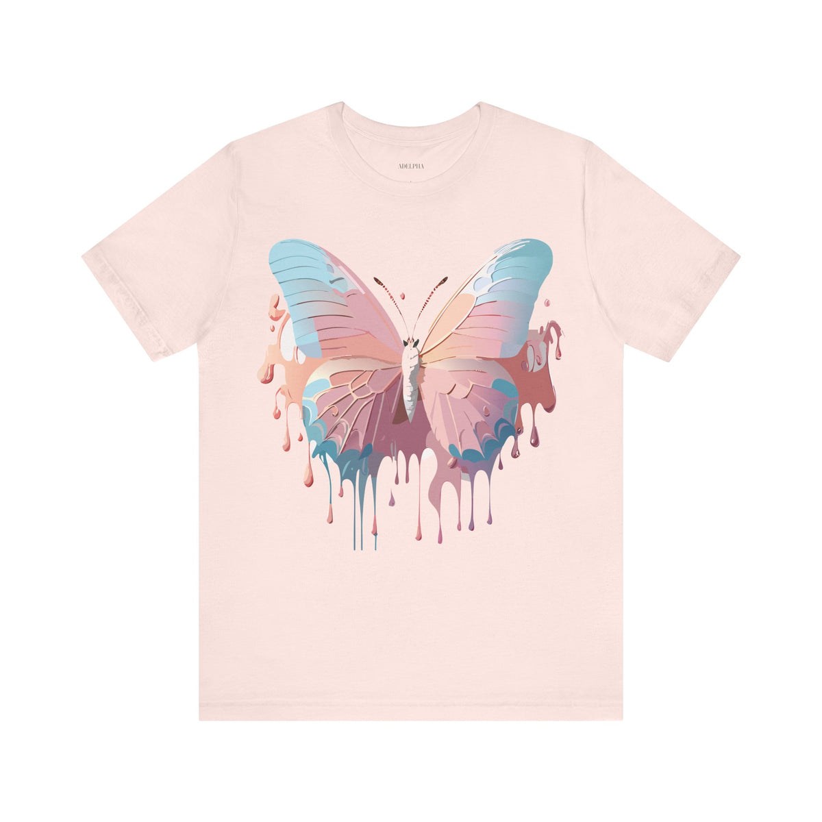 Butterfly Graphic Unisex Cotton Bella+Canvas Tee with Floral Art Design m02