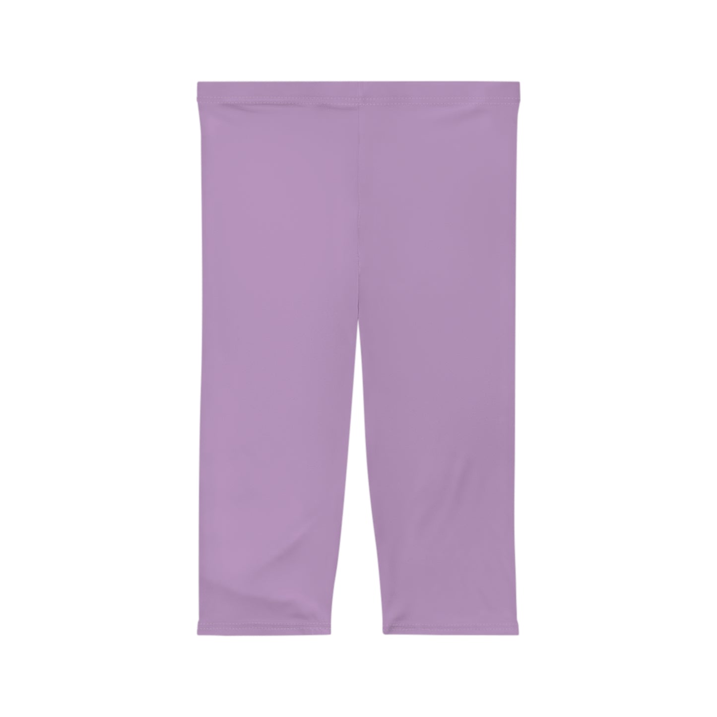 Blush Lilac Color Women's Brushed Suede Poly Span Casual Capri Leggings XS-2XL