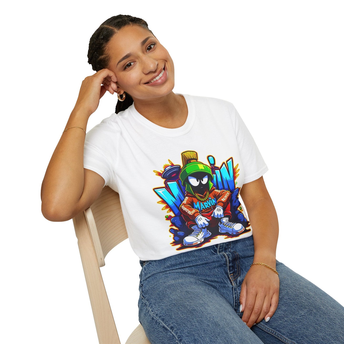 Unisex Cartoon T Shirt With Funny Animals Animation Graphic Gildan Softstyle 64000