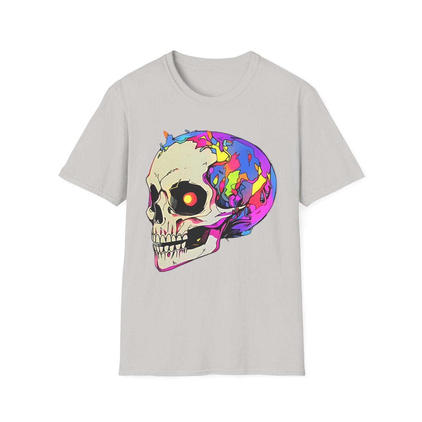 Skull Tee Shirt Unisex Skeleton Shirt Gildan Softstyle 64000 Short Sleeve Graphic Design