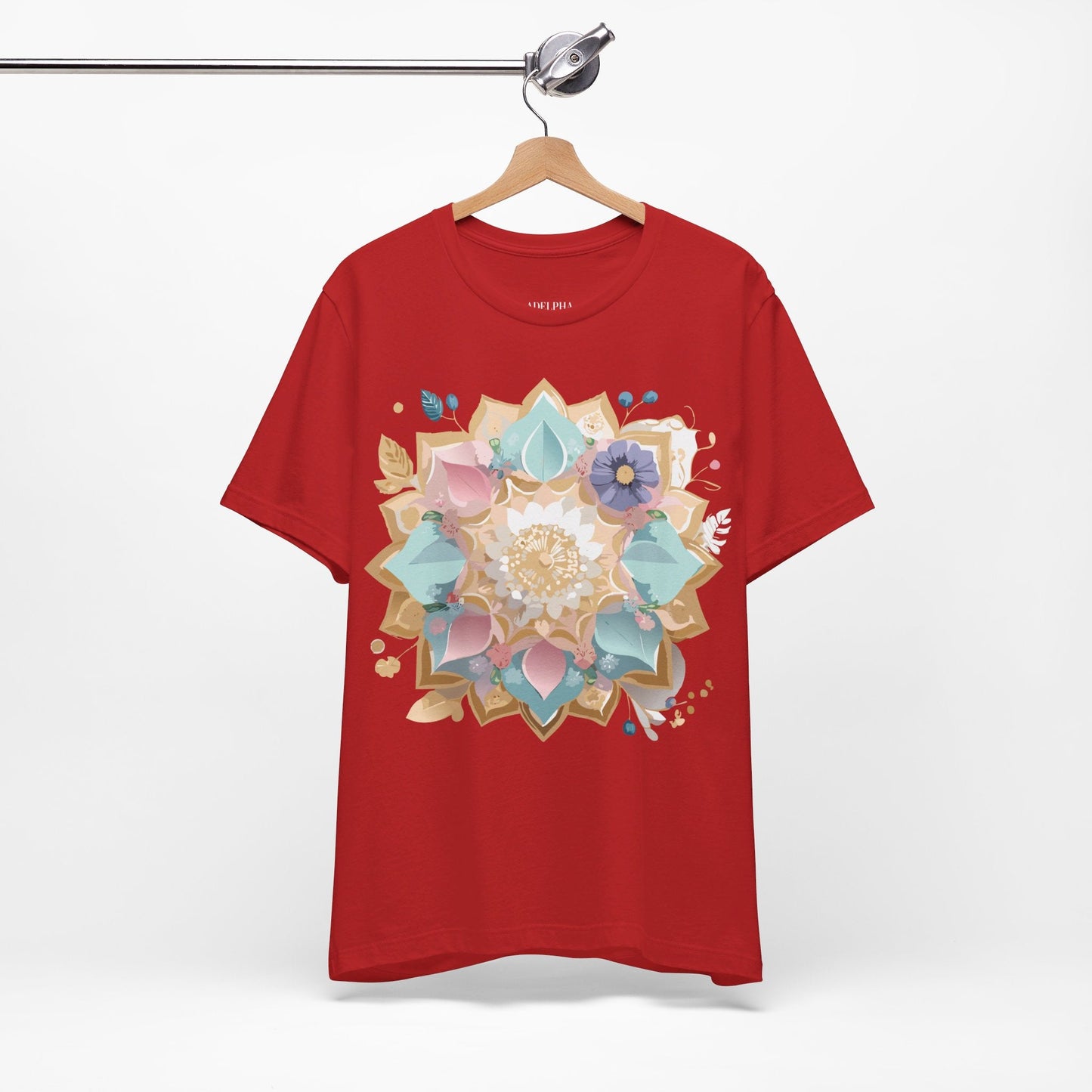 Mandala Graphic Unisex 100 Cotton Vintage Floral Artwork Tee 16