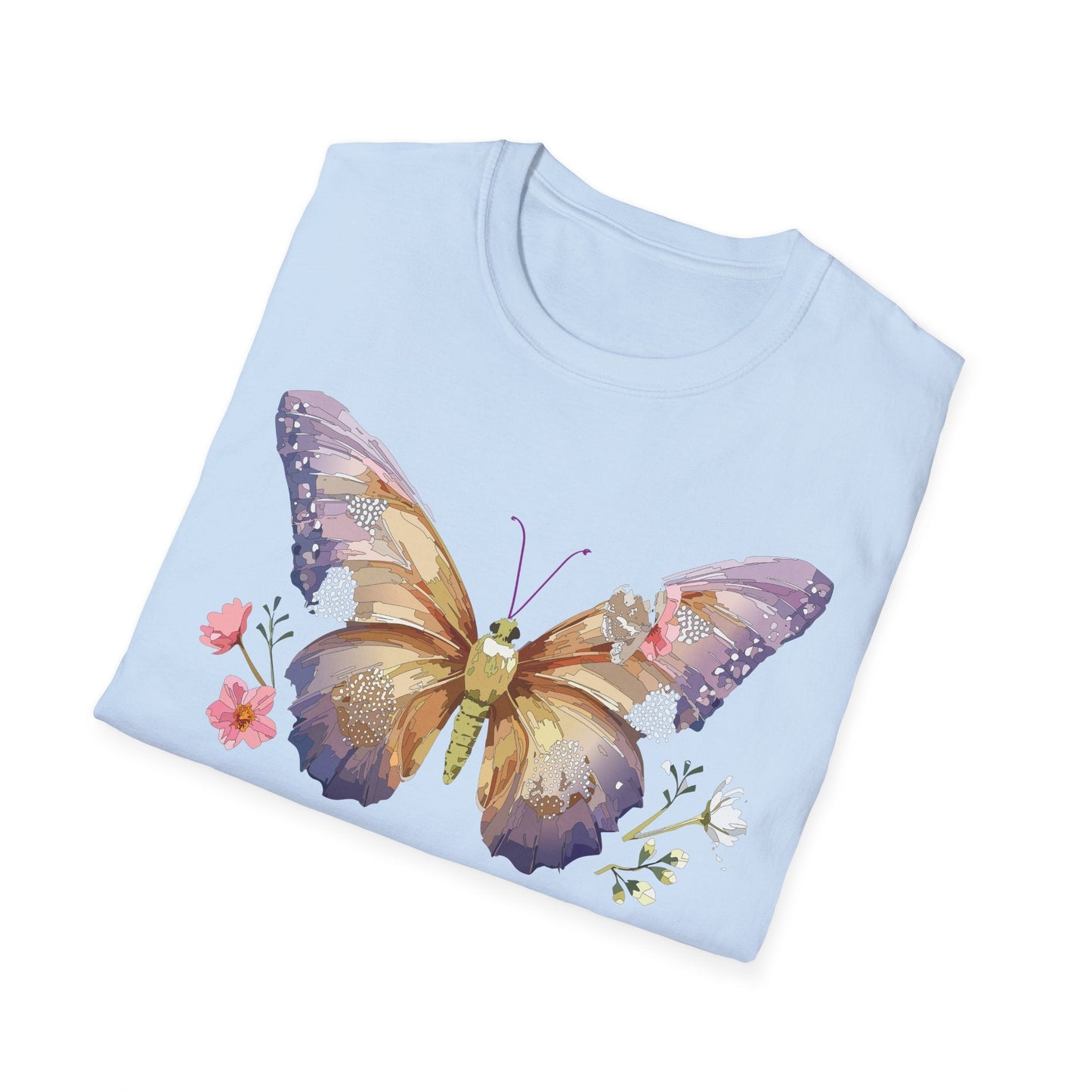 Monarch Butterfly Shirt Unisex Short Sleeve Tee Gildan Softstyle 64000 100 Percent Ring Spun Cotton