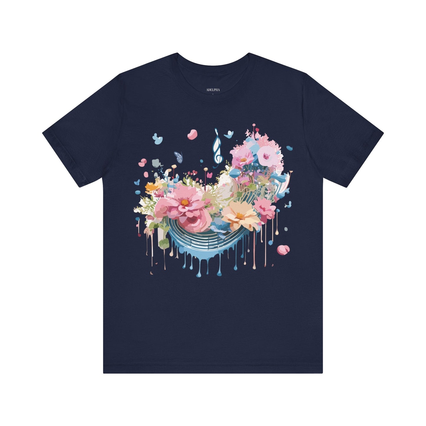 Music Graphic T Shirt Unisex Short Sleeve Jersey Tee Adelpha Vintage Inspired Art