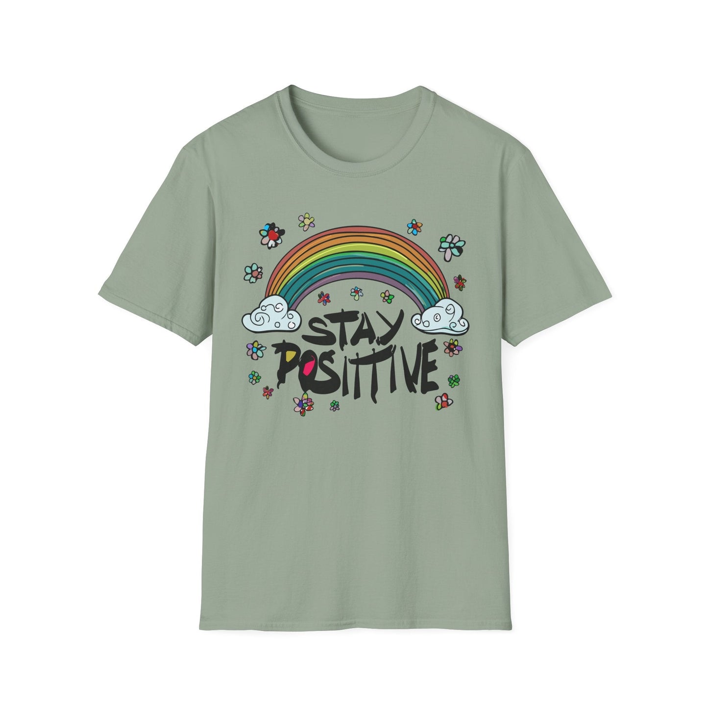 Positive Slogan T Shirt Unisex Softstyle Tee With Positive Words And Good Quotes Gildan 64000