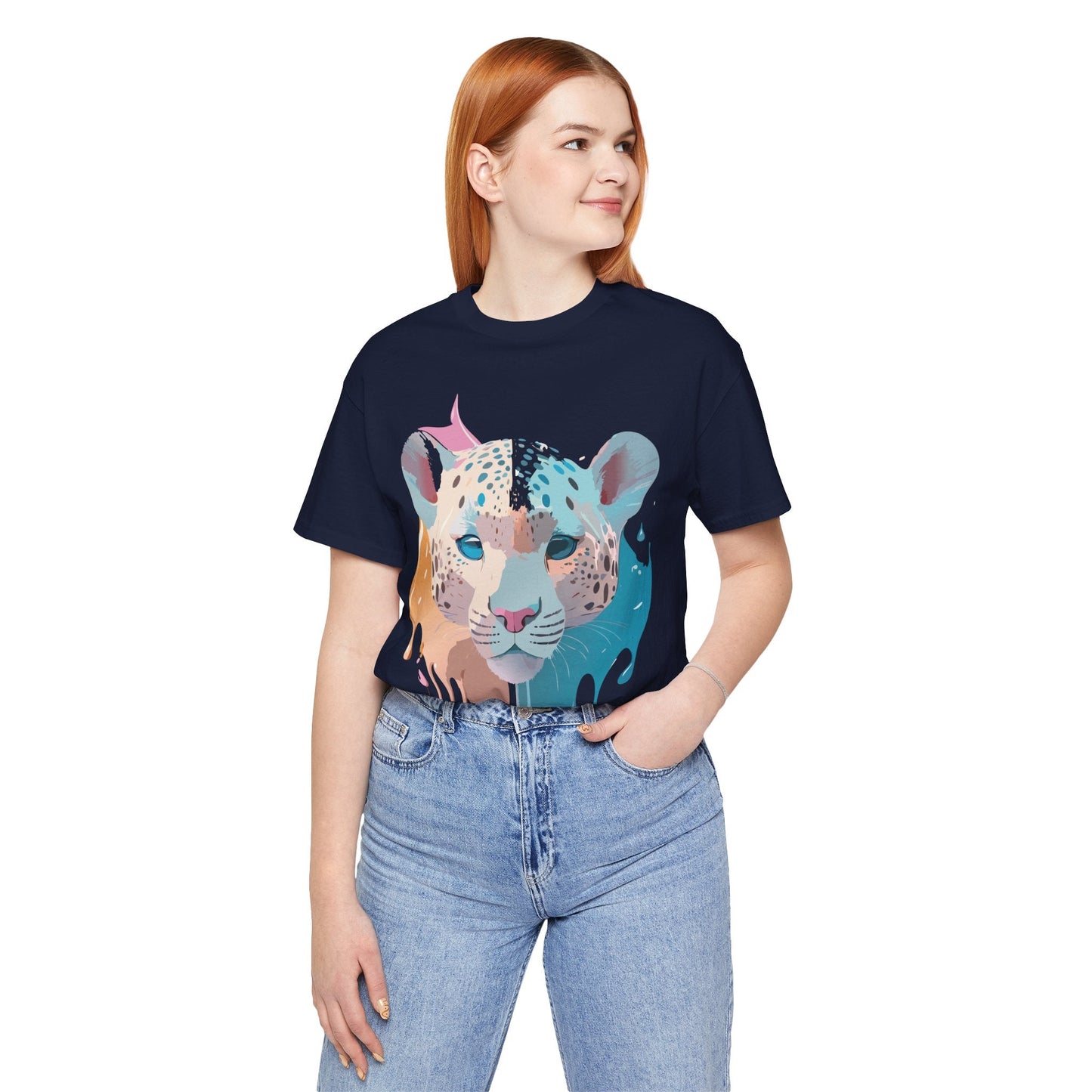 Cheetah Graphic Unisex 100 Cotton Artwork Tee 5