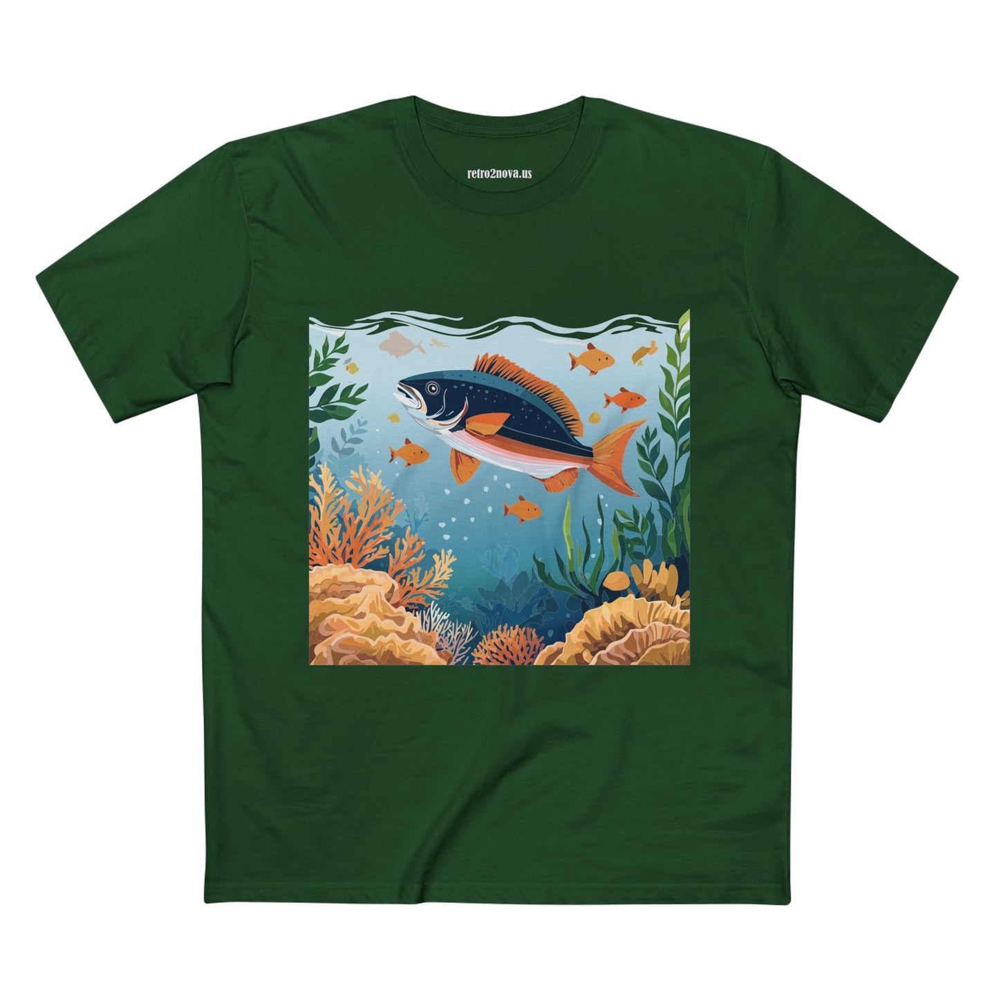Ocean Shirt Unisex Premium Cotton Tee With Original Art Design From Retro2Nova Art Collection