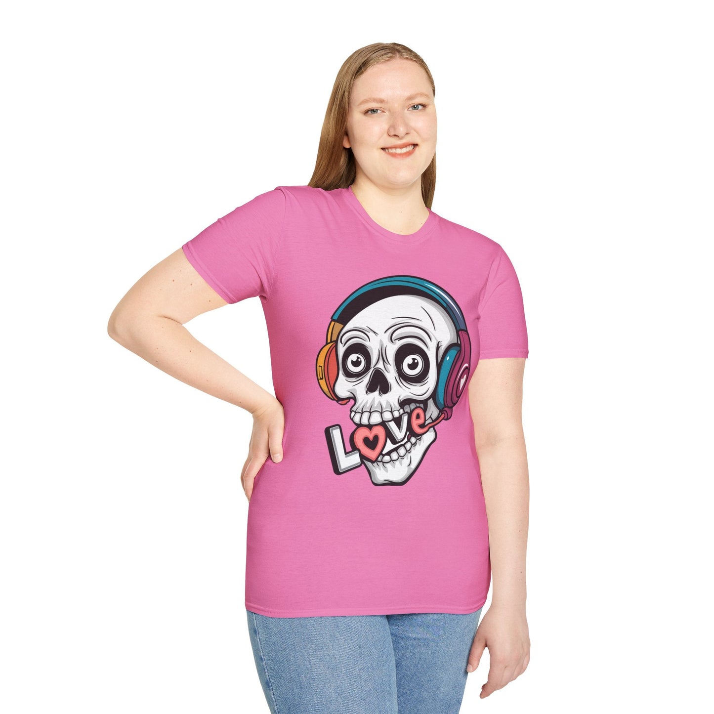 Skull Tee Shirt Unisex Skeleton Shirt With Skull Artwork Gildan Softstyle Cotton Tee