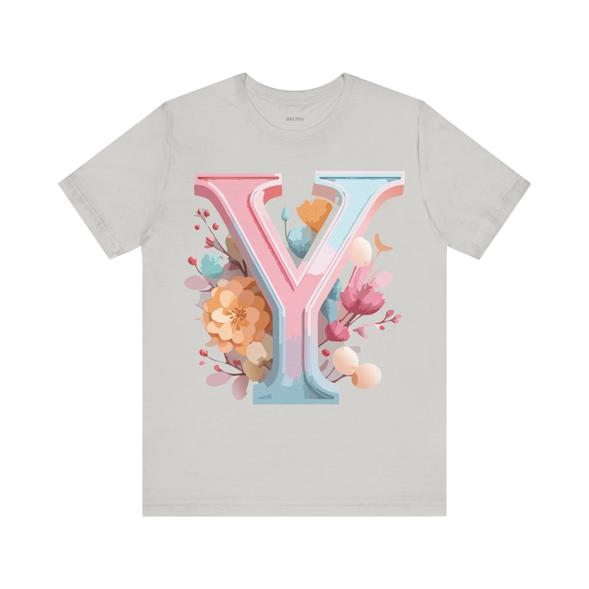 Letter Y Graphic Unisex Cotton Bella+Canvas Tee with Art Letter Design