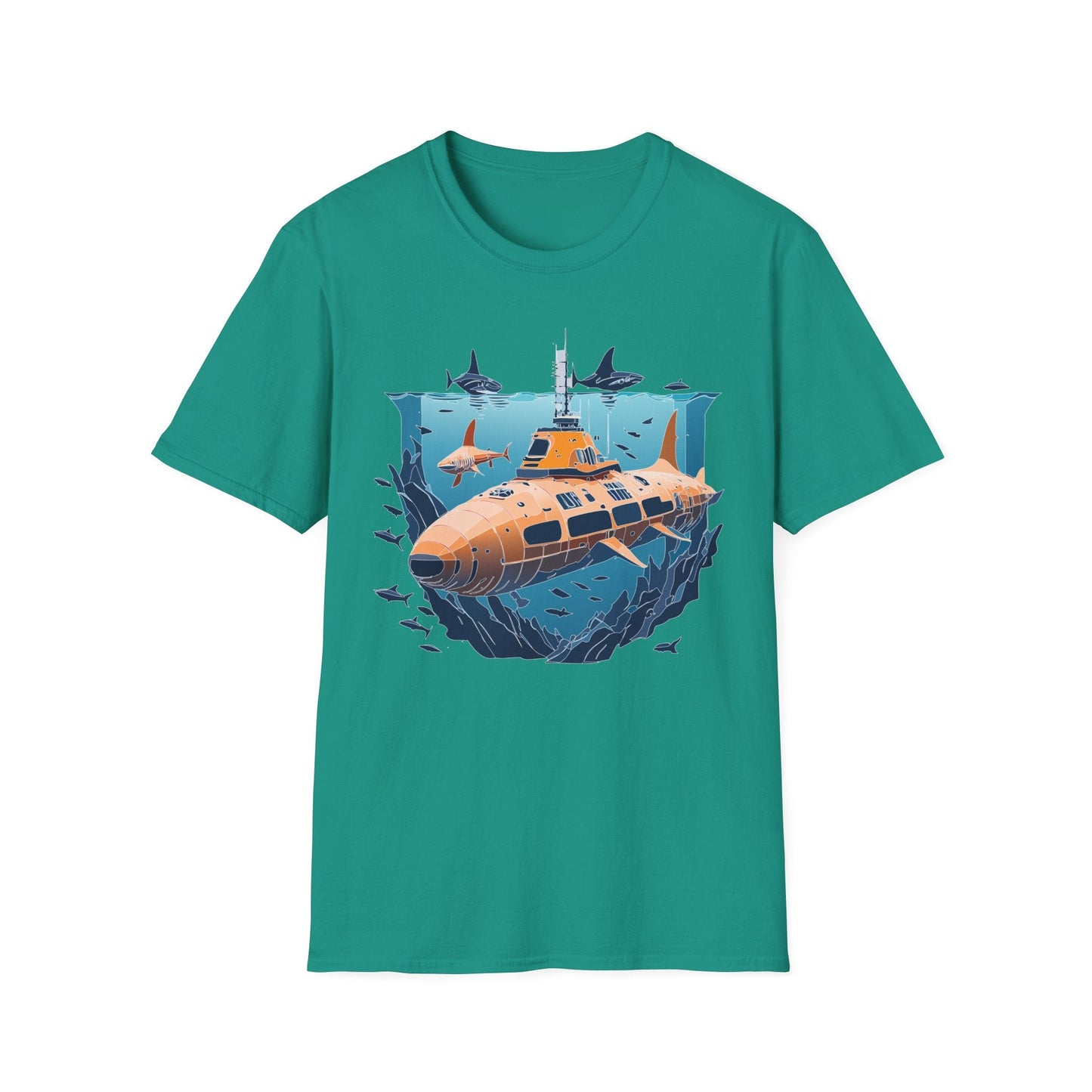 Ocean T Shirt Unisex Gildan Softstyle 64000 Ocean Theme Tee 100 Percent Cotton Fabric