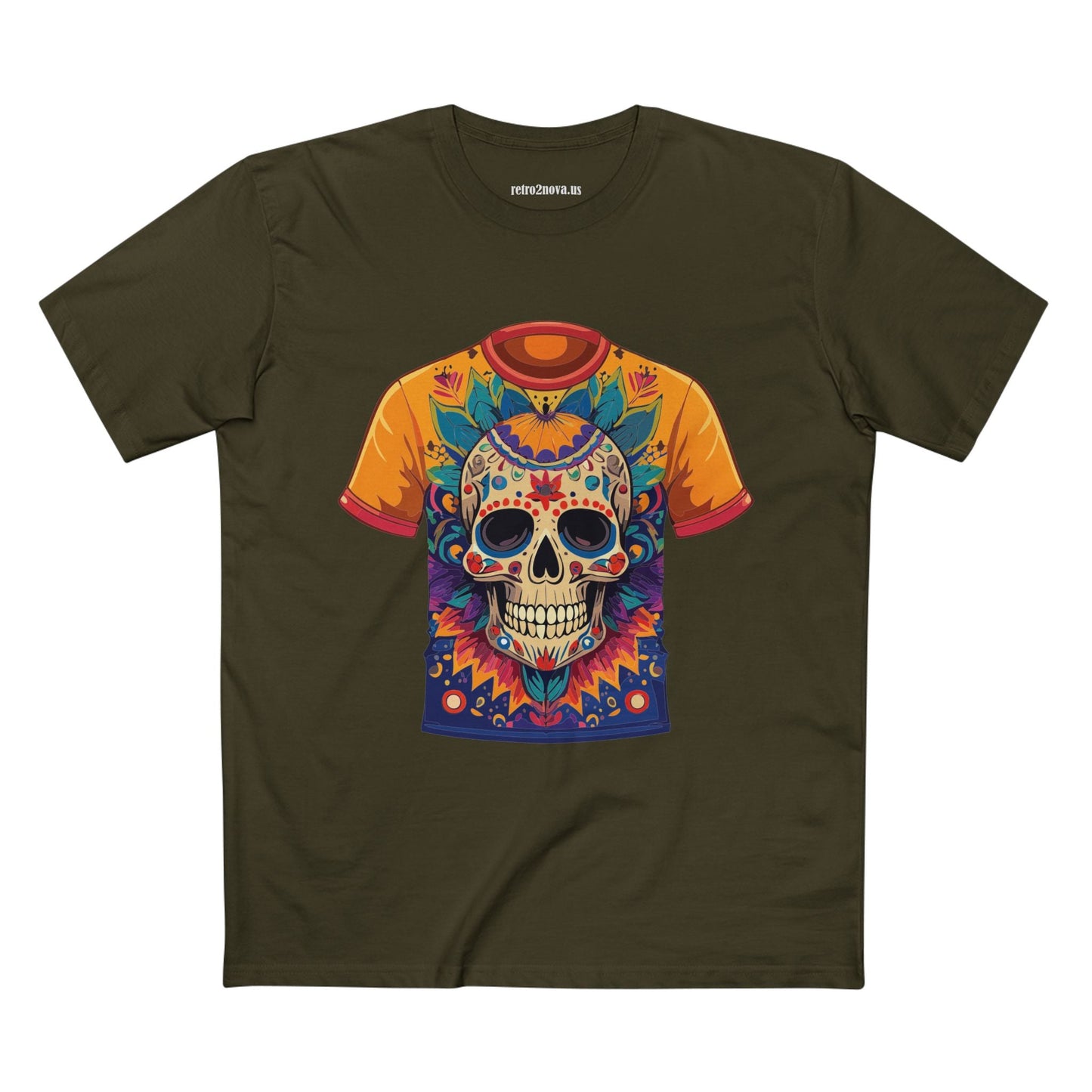 Skull Shirt Skeleton Shirt Unisex Premium Cotton Original Art Design Tee Retro2Nova Collection