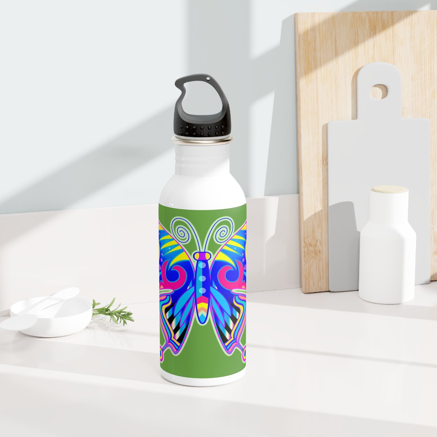 Bouteille d'eau Tumbler avec des motifs artistiques 