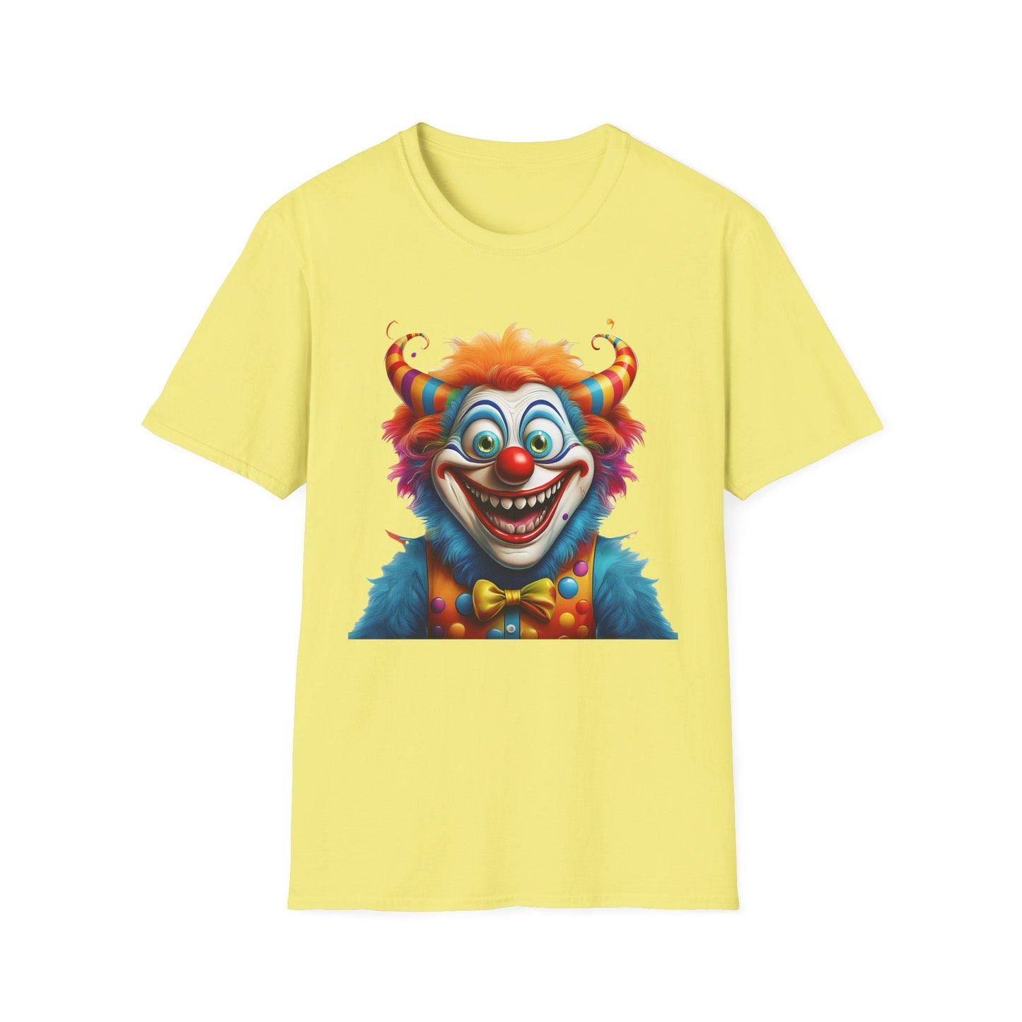 Unisex Clown Shirt Circus Tee Funny Man Shirt Scary Man Shirt Gildan Softstyle 64000