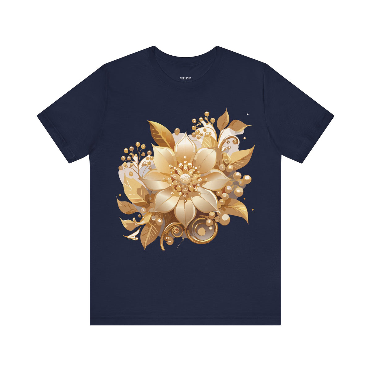 Jewelry Graphic Unisex Cotton Bella+Canvas Tee with Gemstones Art Design m44