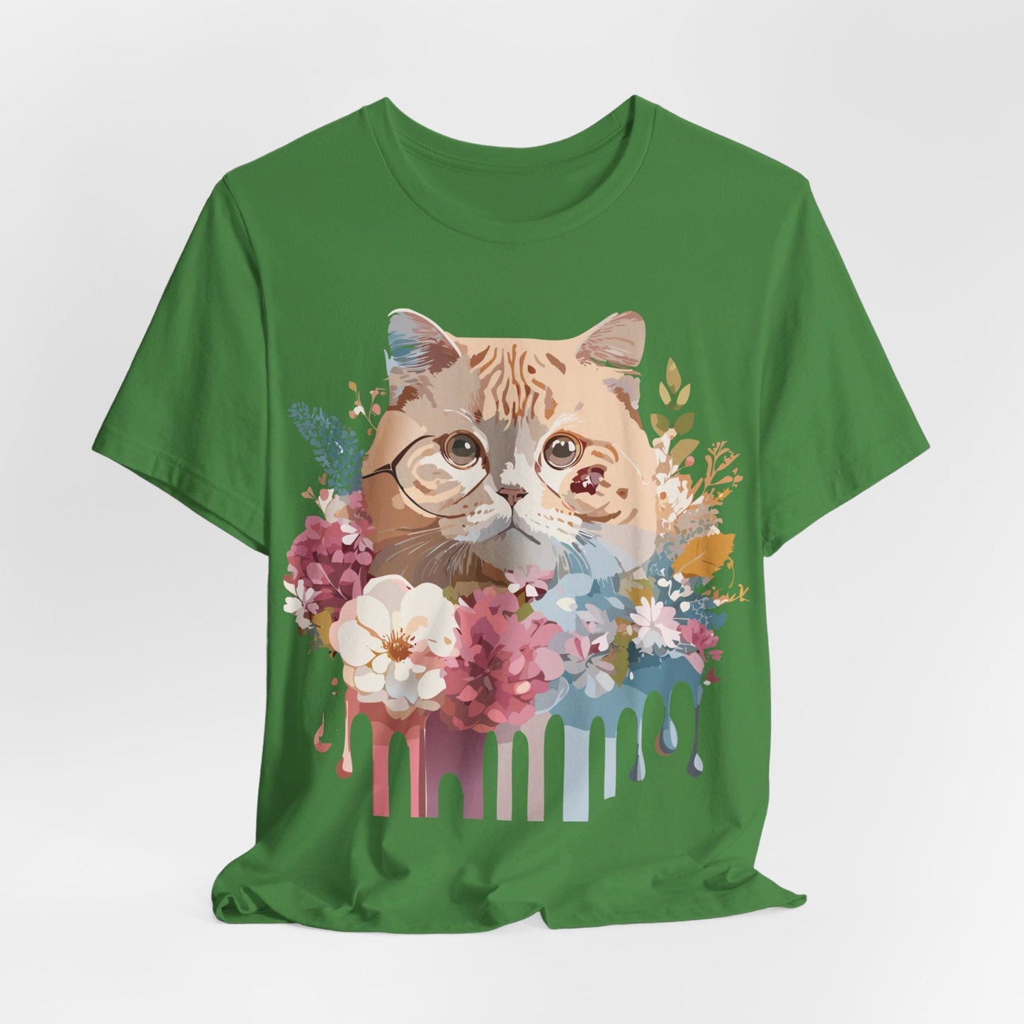 Cat Graphic Tee Unisex Short Sleeve Vintage Inspired Art Design Adelpha