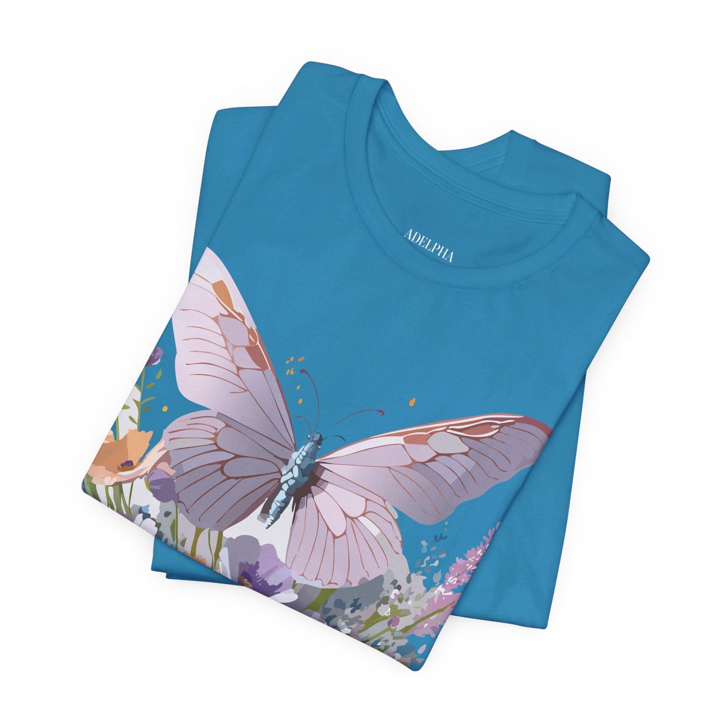 Butterfly Graphic Tee Unisex Short Sleeve Vintage Artwork By Adelpha