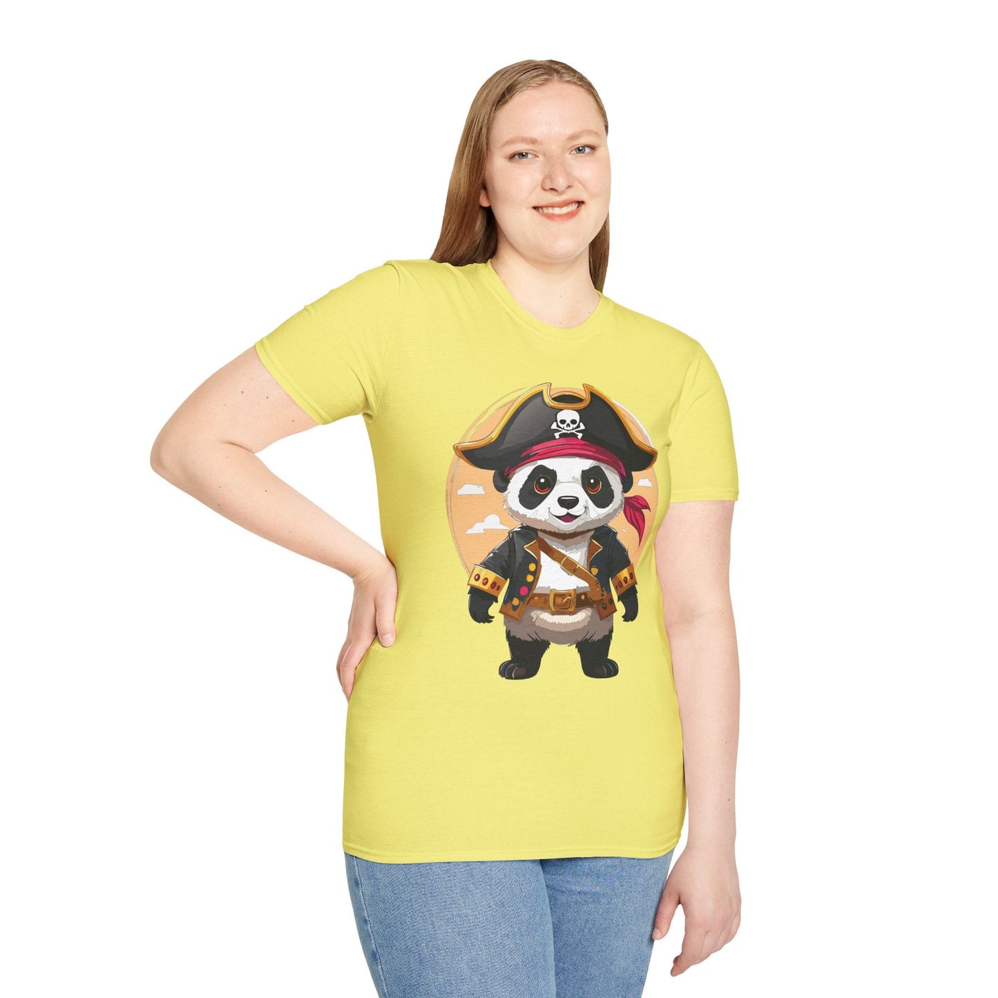 Panda Shirt Unisex T Shirt With Panda Animal Tee Animals Gildan Softstyle 64000 Cotton