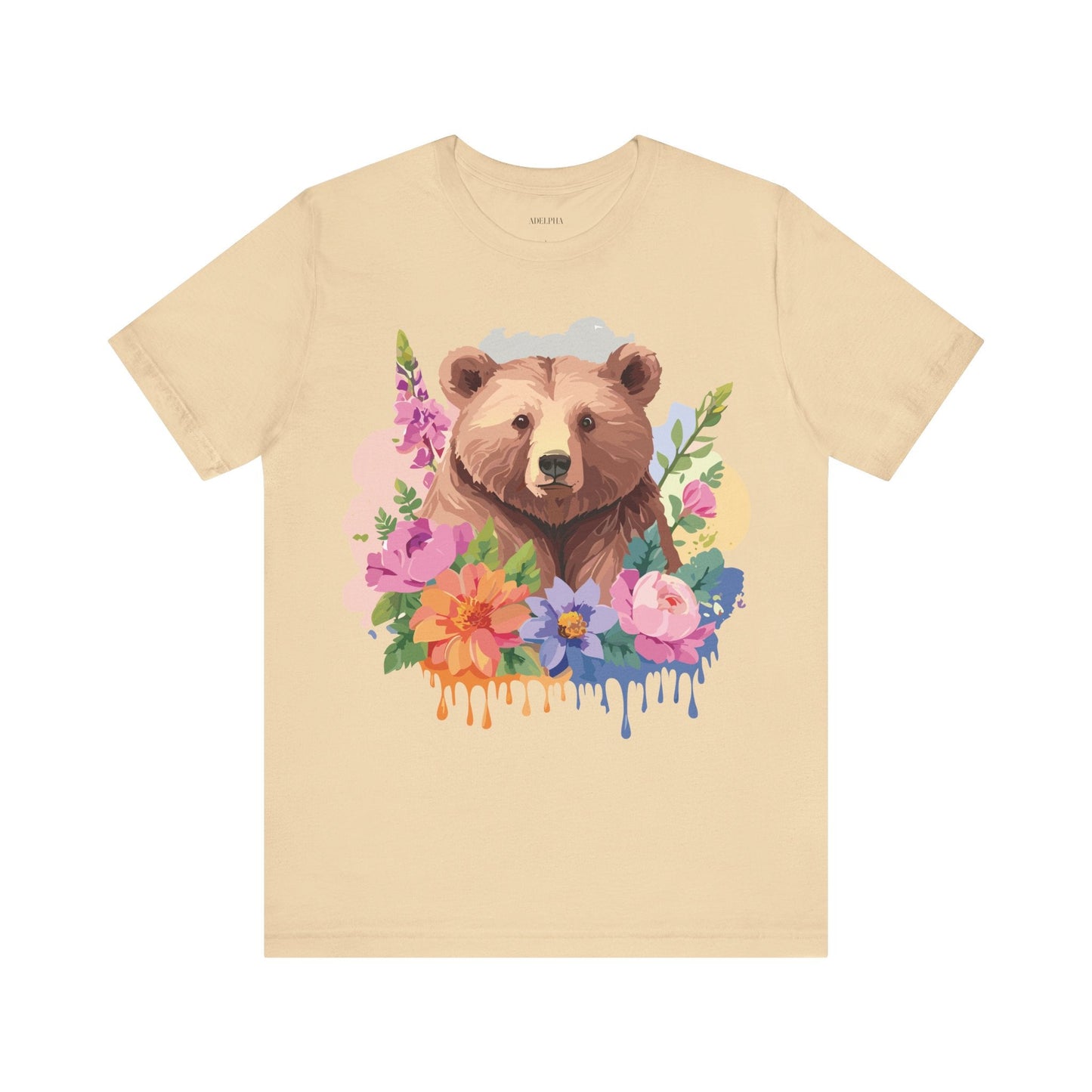Adelpha Bear Graphic Tee Unisex Short Sleeve Art Design Vintage Inspired