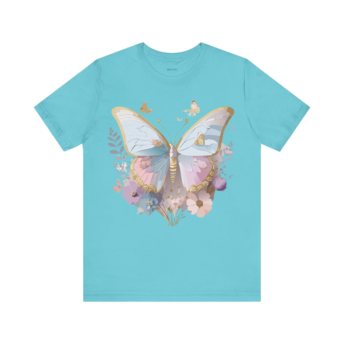 Butterfly Graphic Unisex Cotton Bella+Canvas Tee with Art Design n24