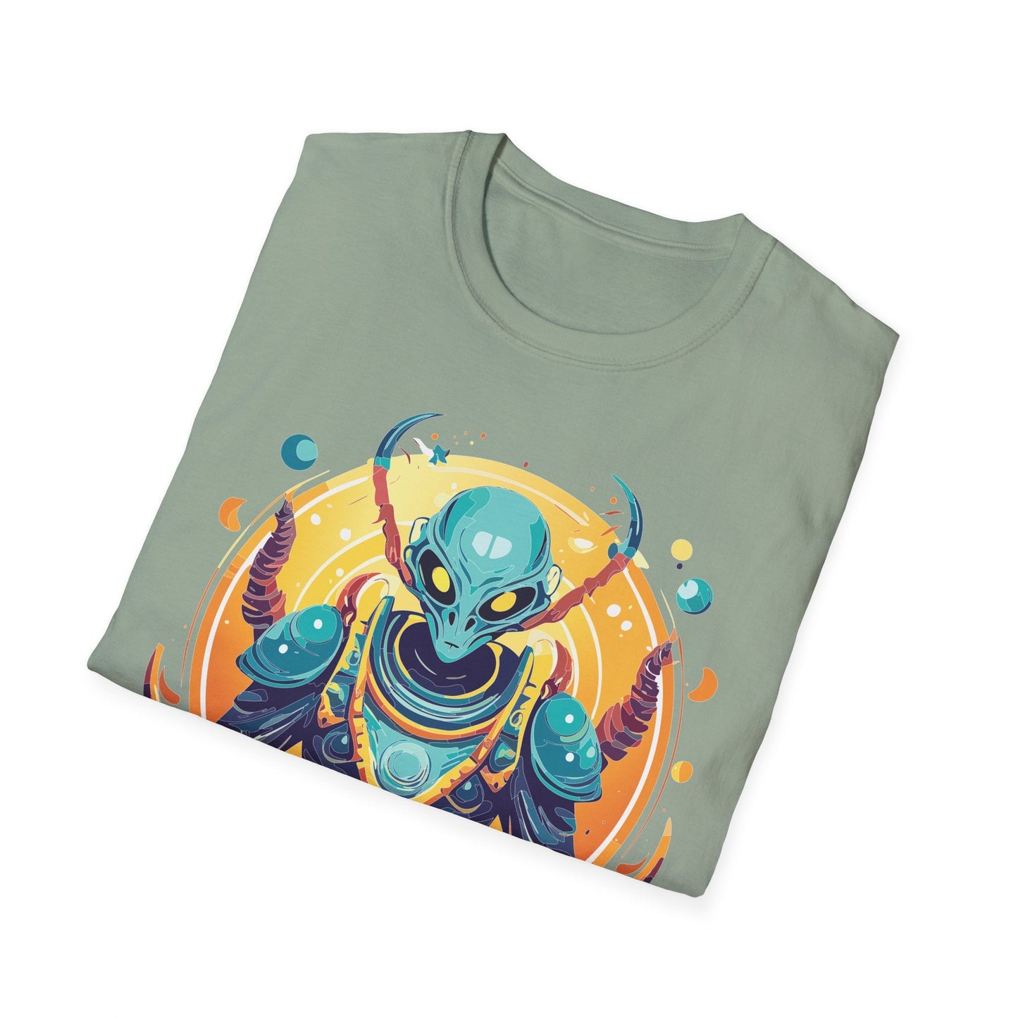 Cosmos Alien T Shirt Unisex Softstyle Short Sleeve Tee With Alien Art Design Artwork