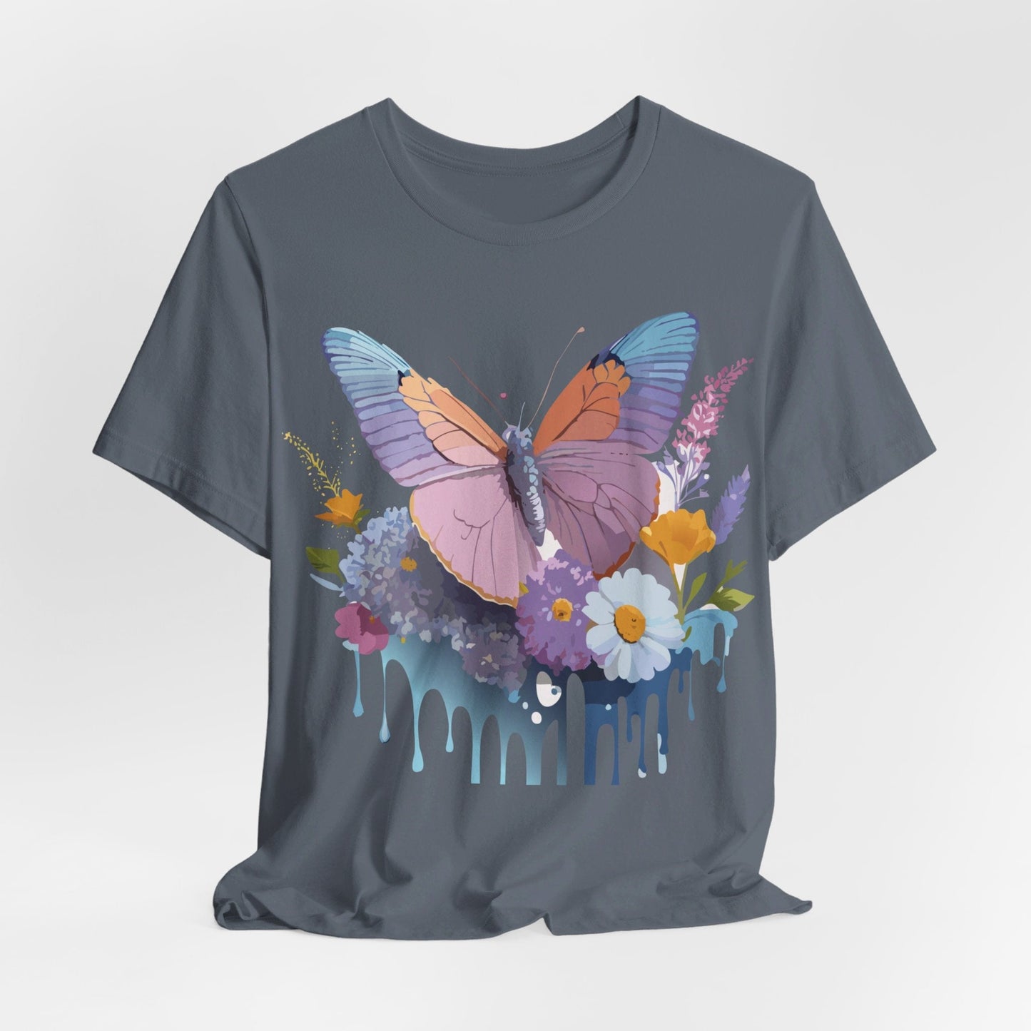 Butterfly Graphic Tee Unisex Short Sleeve Vintage Inspired Art Adelpha