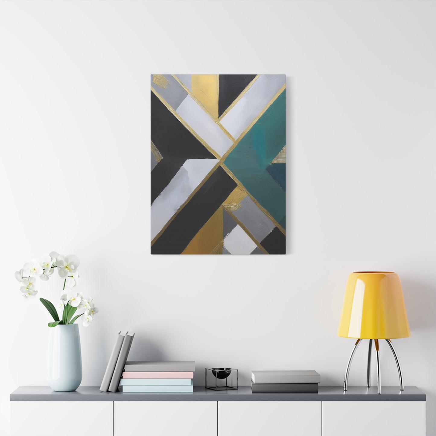Abstract Geometric Painting Print Canvas 20x24,20x30,24x30 24x32,24x36,30x40 32x48,36x48,40x60 Pine-Wood Inner Frame ABS-76