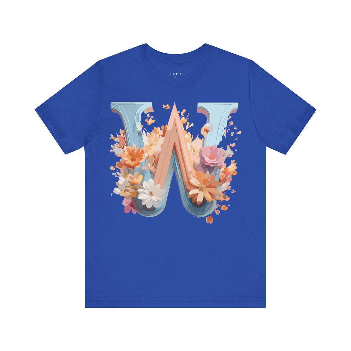Letter W Graphic Unisex Cotton Bella+Canvas Tee with Art Letter Design