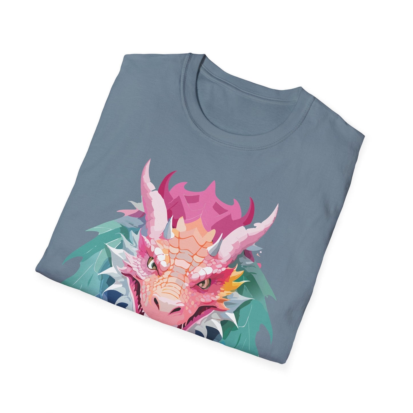 Dragon T Shirt Unisex Softstyle Cotton Tee With Animal Art Design Graphic Print Artwork